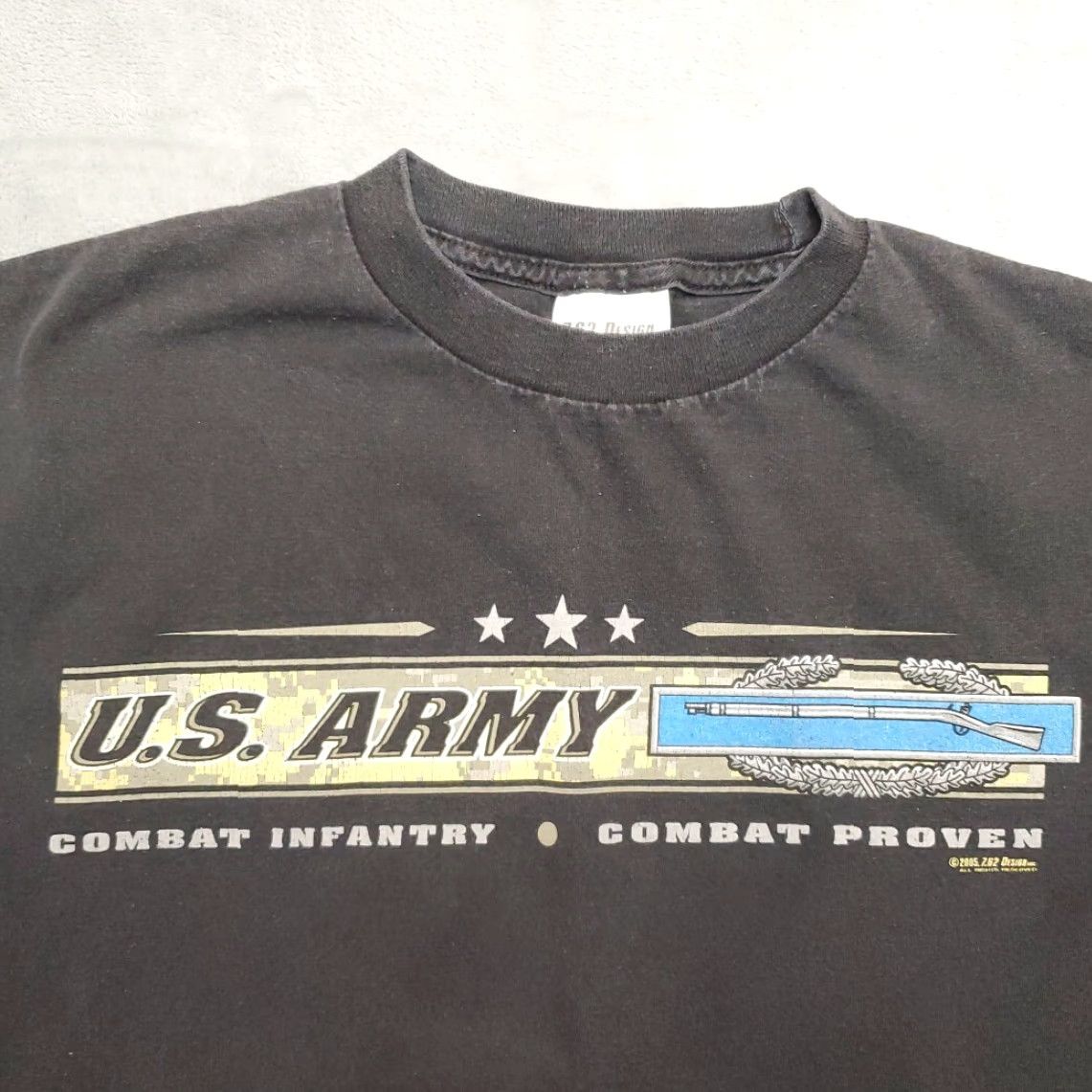 Vintage VTG US Army Shirt Mens M Black Crewneck Combat Proven Infantry 7.62 Design Y2K Mens Shirt Size US M / EU 48-50 / 2 - 2 Thumbnail