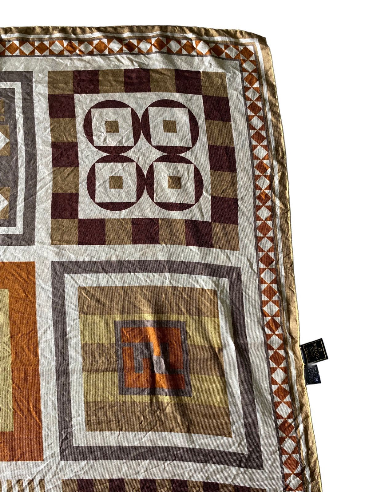 Fendi Fendi Multi Logo Silk Handkerchief/ Neckerchief/ Bandana Size ONE SIZE - 7 Thumbnail