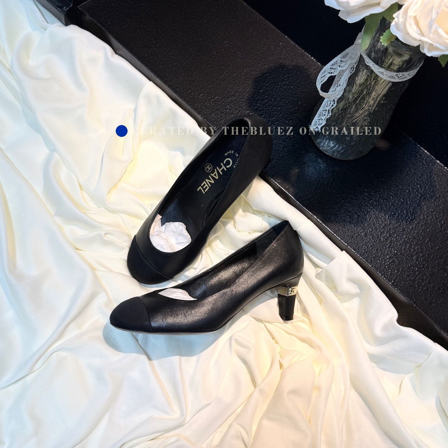Chanel Chanel Black Double C Gold Mary Jane Heels Size US 4 / IT 34 - 1 Thumbnail