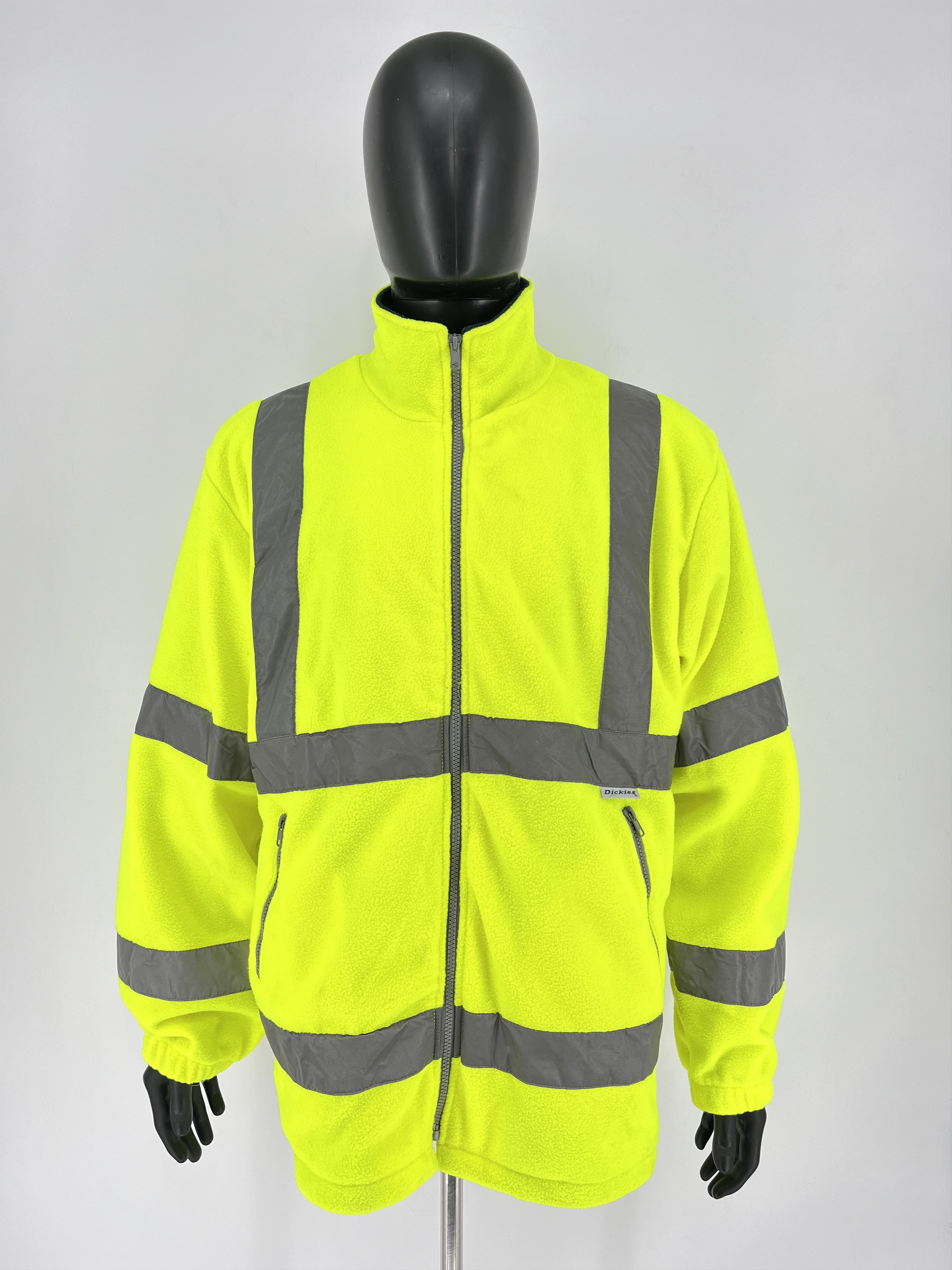 Dickies × Vintage Vintage Dickies Fleece Jacket High Visibility Yellow Workwea Size US XL / EU 56 / 4 - 2 Thumbnail