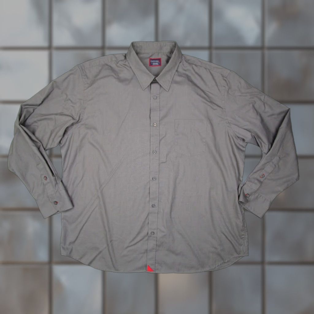 UNTUCKit UntuckIt Shirt Mens 3XL XXXL Gray Twill Button Up Long Sleeve Work Casual Size US XXL / EU 58 / 5 - 1 Thumbnail