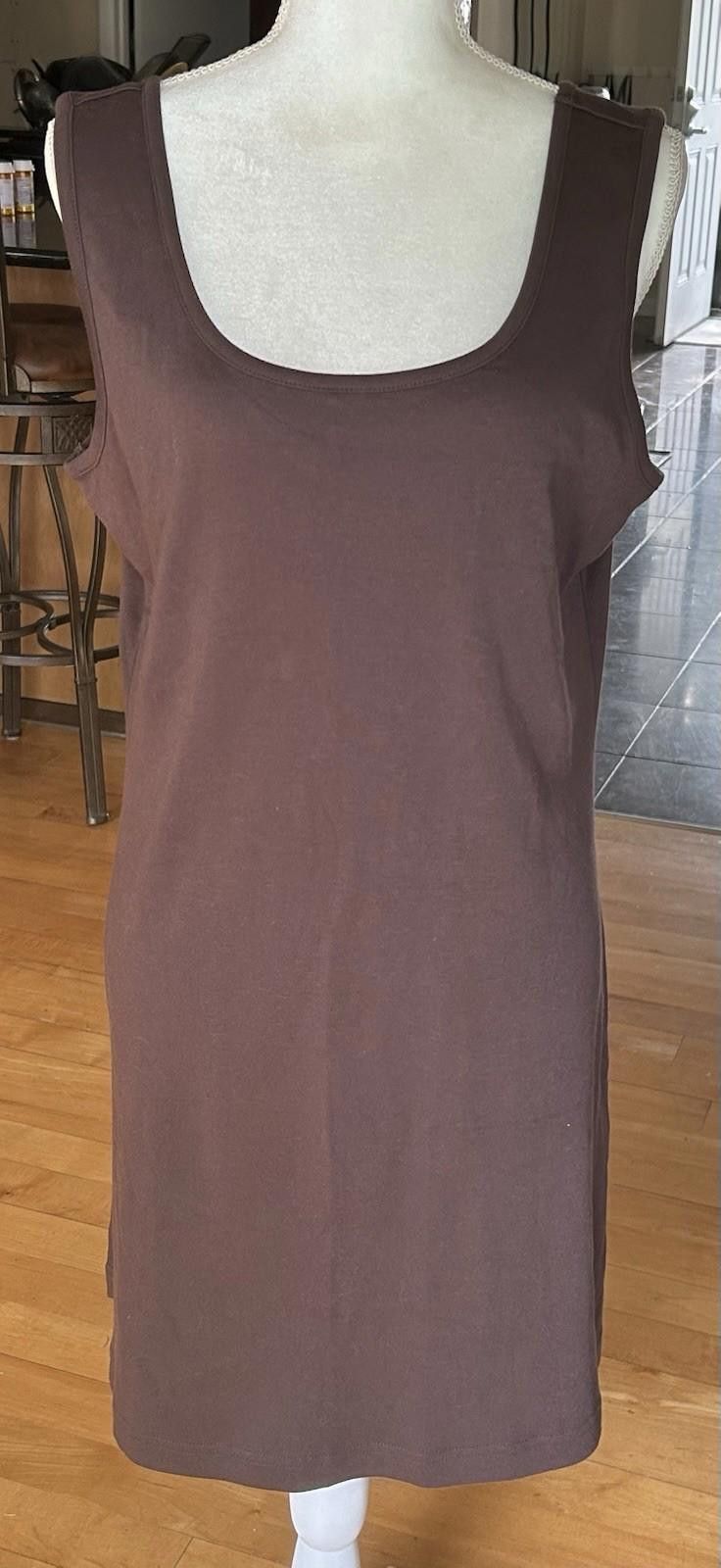 Other Chadwicks of Boston Size L Brown Sleeveless Tank Dress Size L / US 10 / IT 46 - 3 Thumbnail