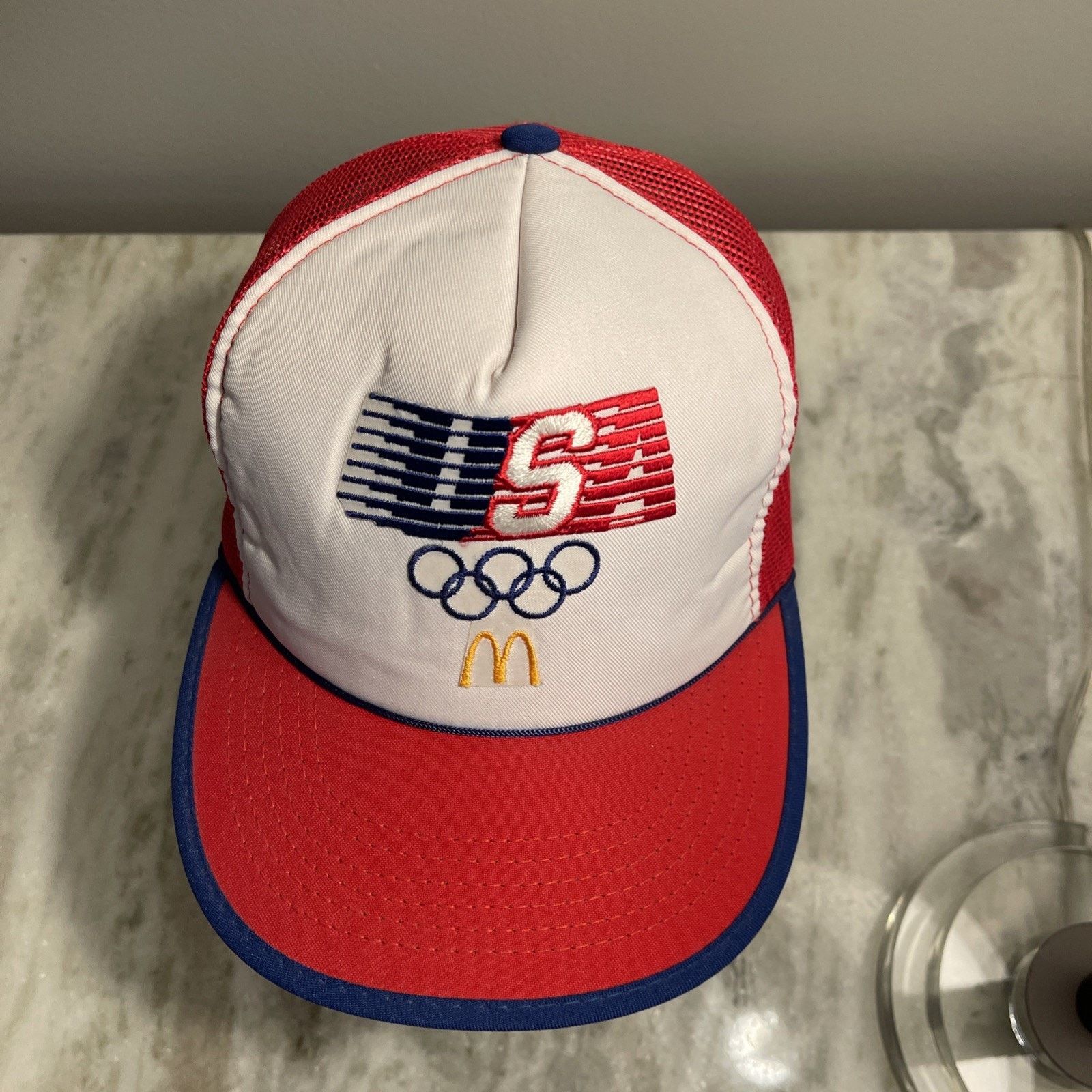 Vintage 1984 USA Olympics McDonald's Vintage Snapback Trucker Hat Size ONE SIZE - 4 Thumbnail