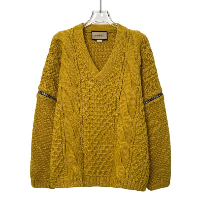 Gucci Gucci Yellow twisted wool V-neck detachable long-sleeved k Size US XS / EU 42 / 0 - 1 Thumbnail