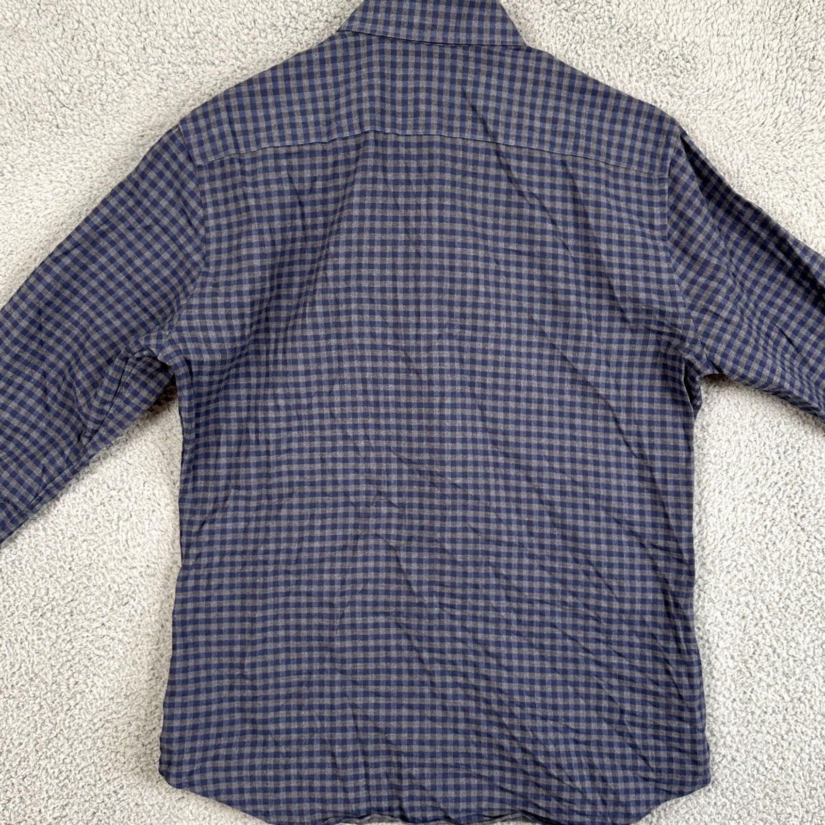 Vintage Ledbury Shirt Flannel Mens Medium Gray Blue Plaid Tailored Button Up Long Sleeve Size US M / EU 48-50 / 2 - 3 Thumbnail