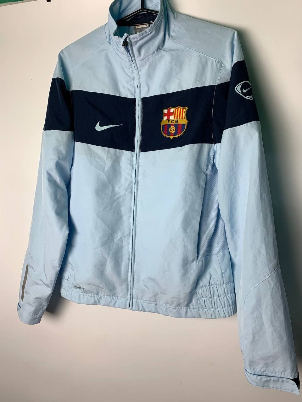 Nike × Vintage Nike FC Barcelona Zip Nylon Jacket Track Soccer Vintage Size US S / EU 44-46 / 1 - 2 Thumbnail
