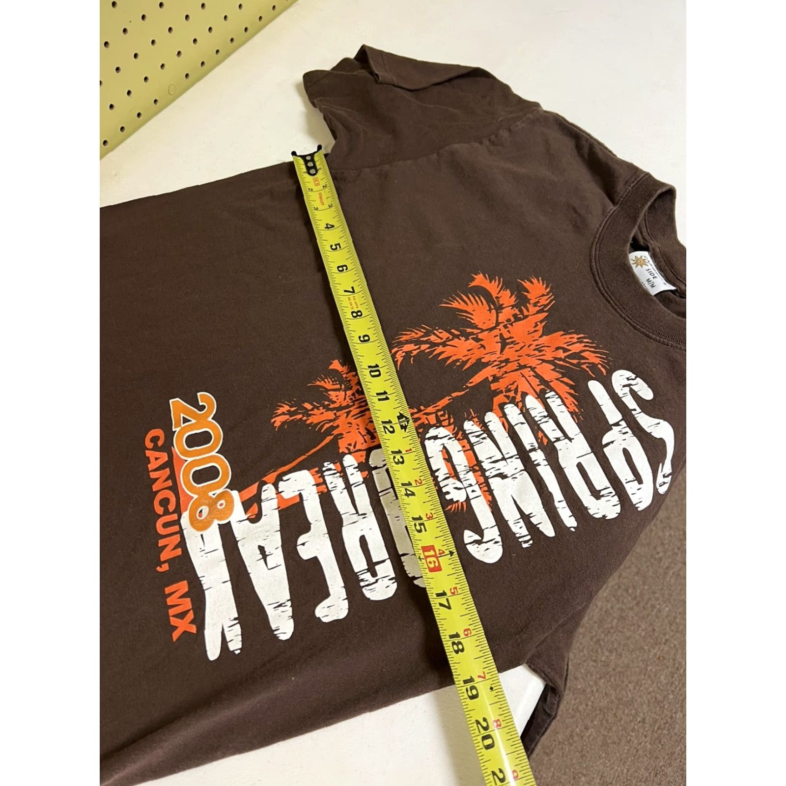 Vintage VINTAGE Mens Medium Cancun 2008 Brown Short Sleeve Tourist T-shirt Mexico Mens Medium Brown Short Sleeve Crew Neck Cotton Mexico Shirt Size US M / EU 48-50 / 2 - 5 Thumbnail