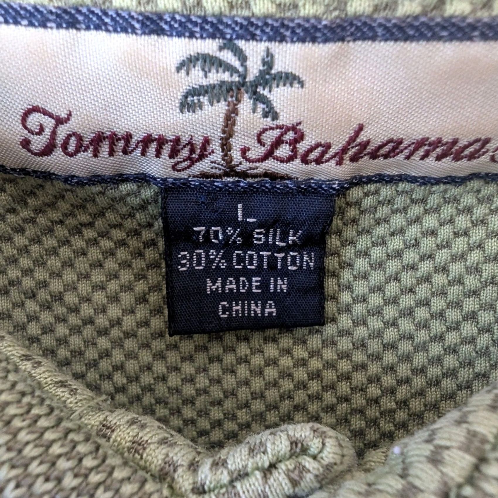Tommy Bahama - Keep exact spelling and capitalization from original (Tommy Bahama Silk Polo Shirt - Green Sage Blend - Mens L) Size US L / EU 52-54 / 3 - 6 Thumbnail