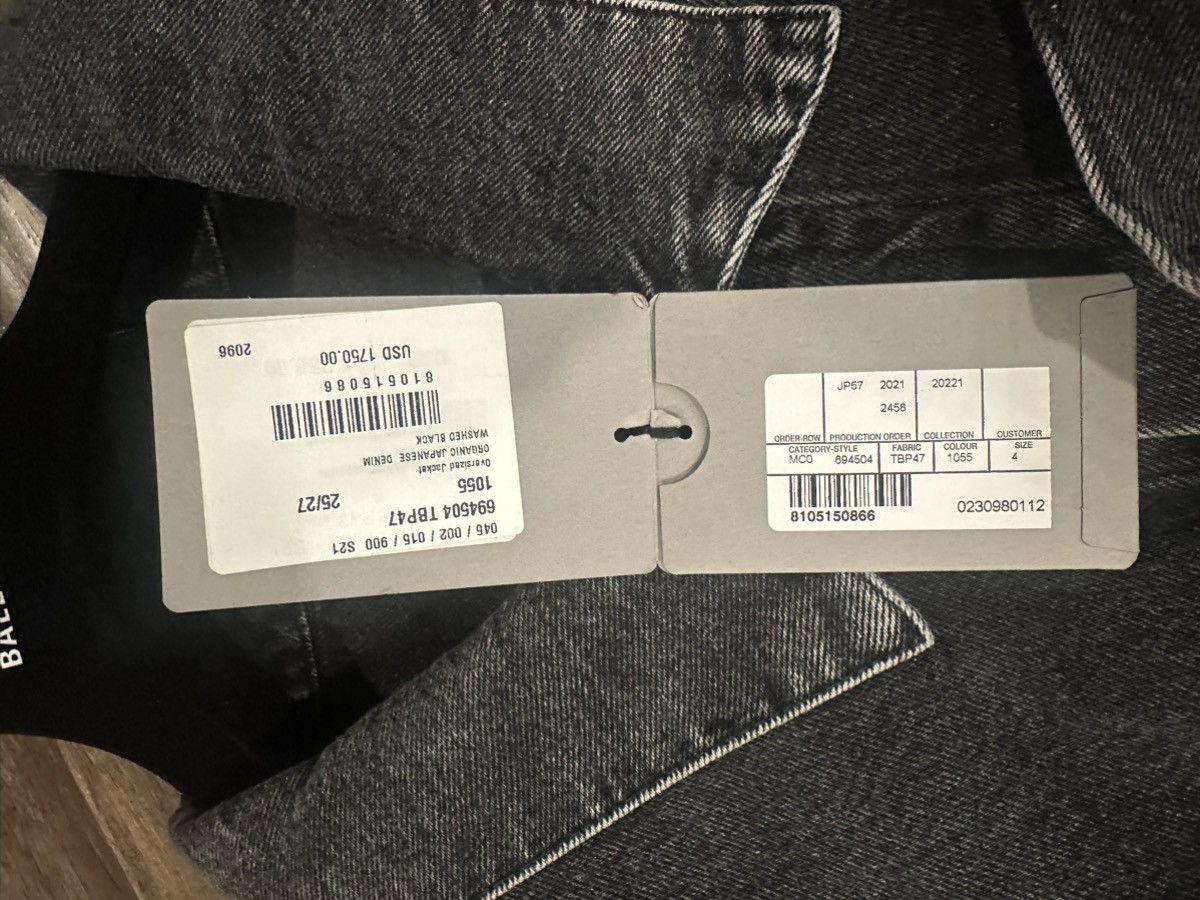 Balenciaga Balenciaga Matalica Denim Jacket Size US XL / EU 56 / 4 - 11 Thumbnail