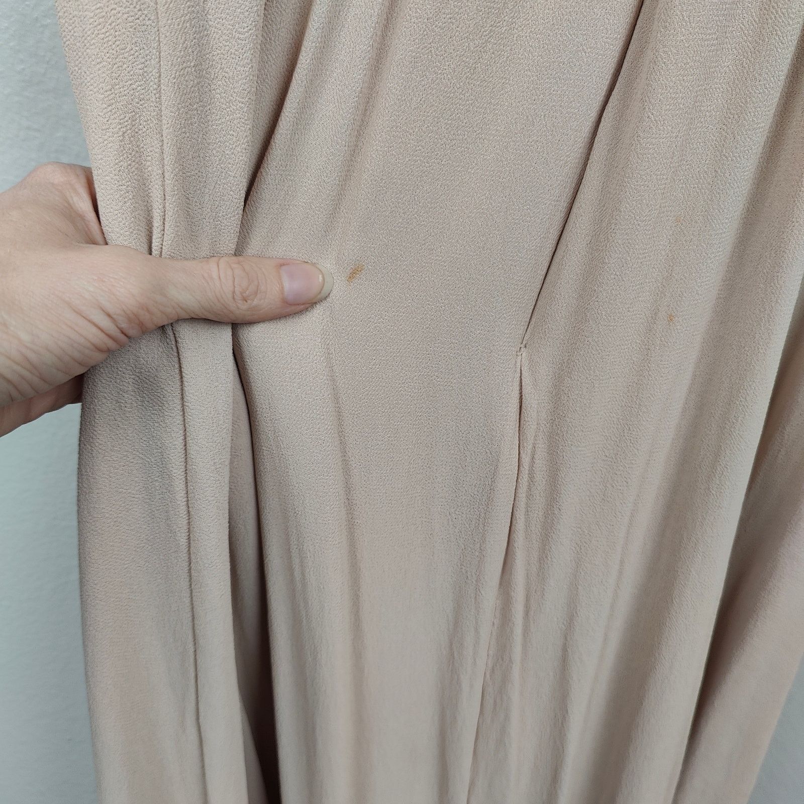 Reformation Reformation Emersyn Dress Womens 10 Champagne Pink Size L / US 10 / IT 46 - 7 Thumbnail