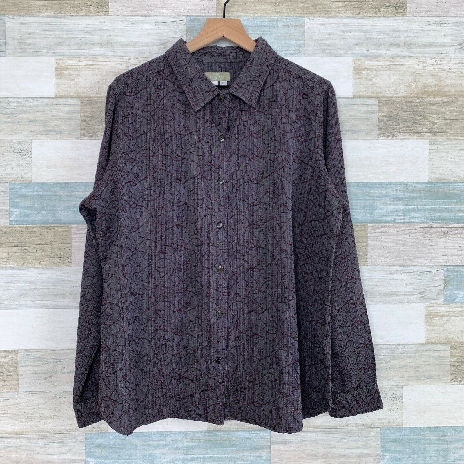 The Territory Ahead The Territory Ahead Vintage Jacquard Shirt Gray Mens XL Size US XL / EU 56 / 4 - 1 Thumbnail
