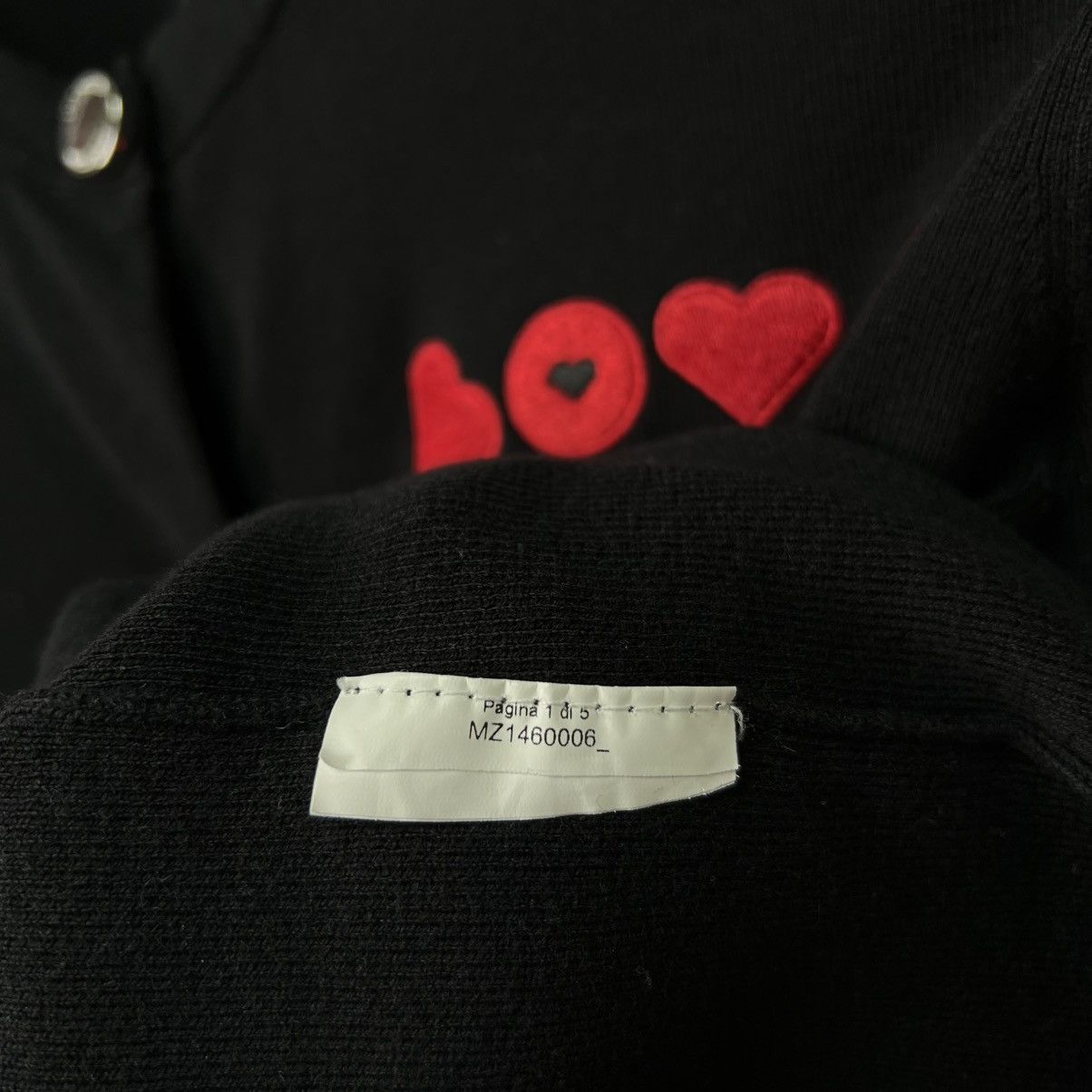 Love Moschino Love Moschino Cardigan With Logo In Black Size M / US 6-8 / IT 42-44 - 13 Thumbnail