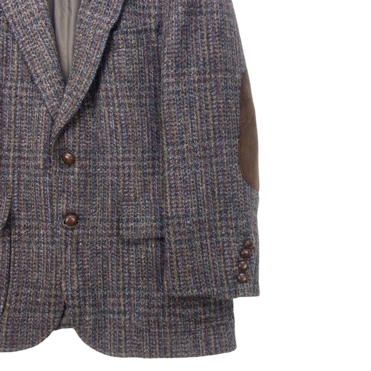 Harris Tweed Vintage Hariss Tweed X Cavarly Patchwork Wool Coat Size US S / EU 44-46 / 1 - 7 Thumbnail