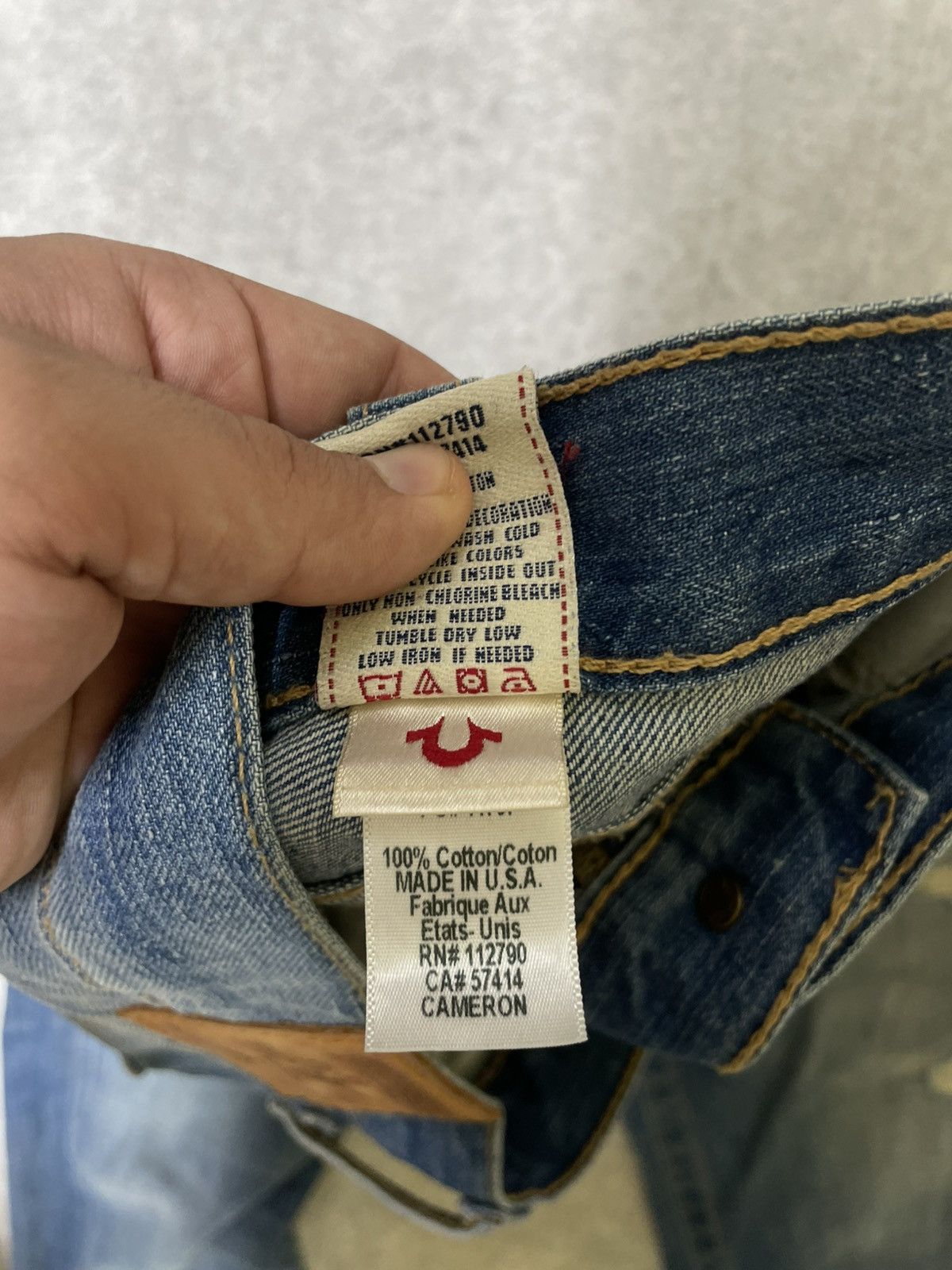 True Religion × Vintage Vintage True Religion Straight White Stitching Jeans Y2K Size US 28 / EU 44 - 12 Thumbnail