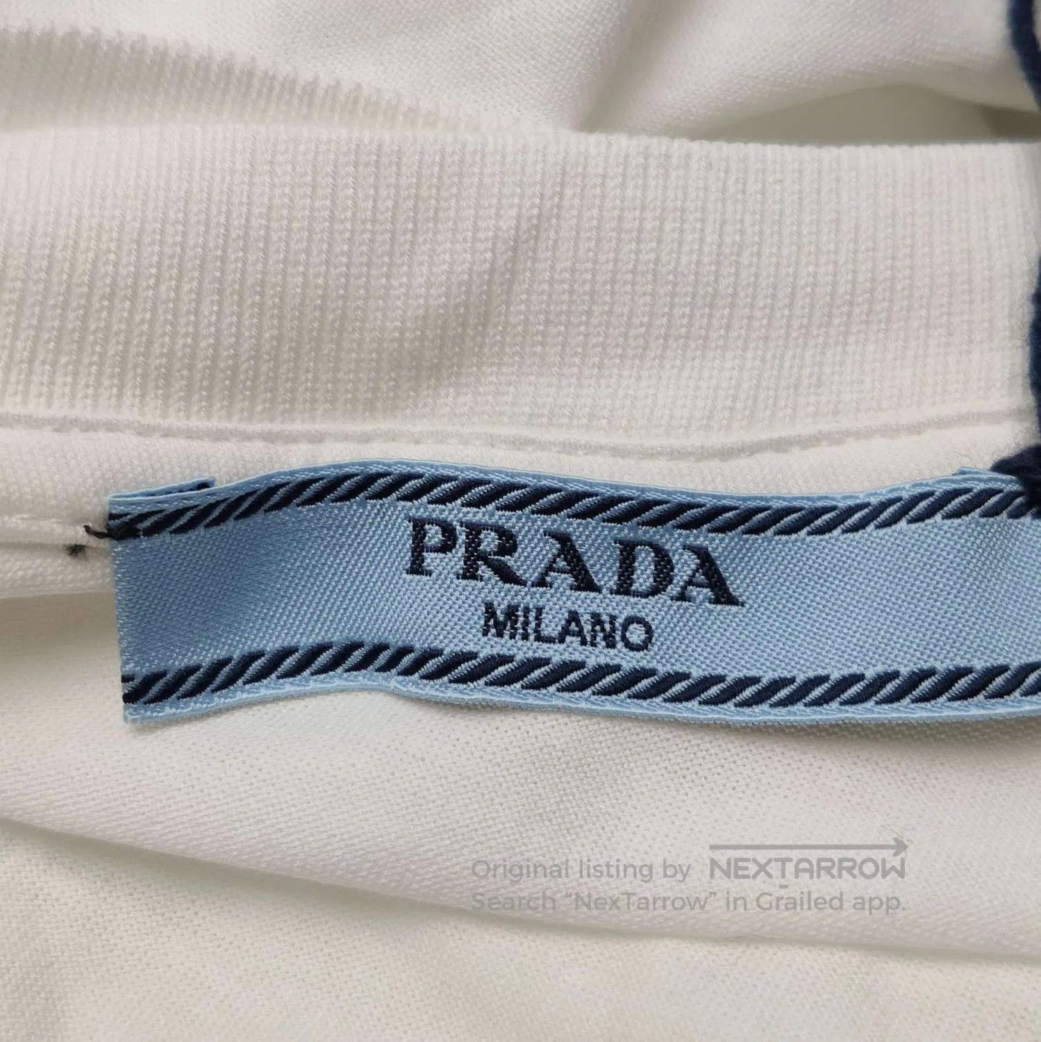 Prada Prada Cotton Triangle Logo Crew Neck T. Size M / US 6-8 / IT 42-44 - 3 Thumbnail