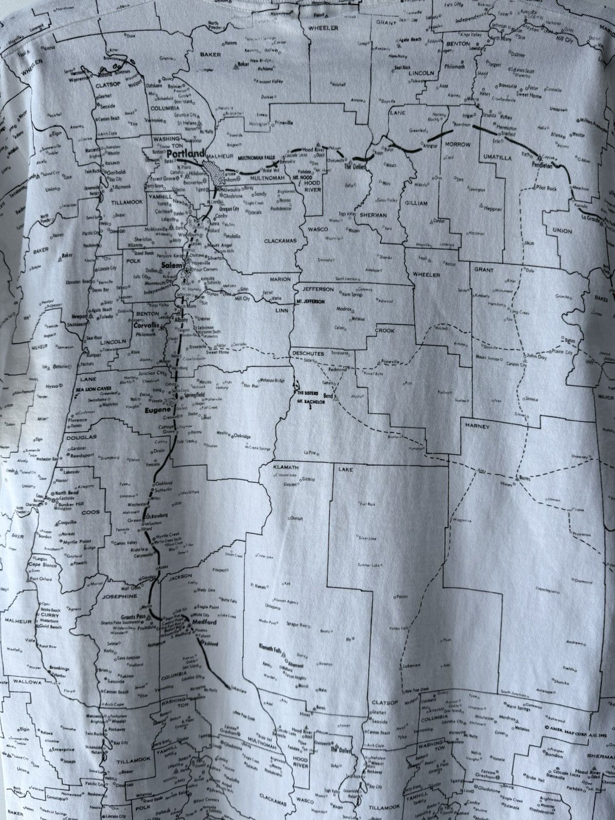 Vintage Vintage 90s Oregon Map AOP T-Shirt Tee Size US M / EU 48-50 / 2 - 9 Thumbnail