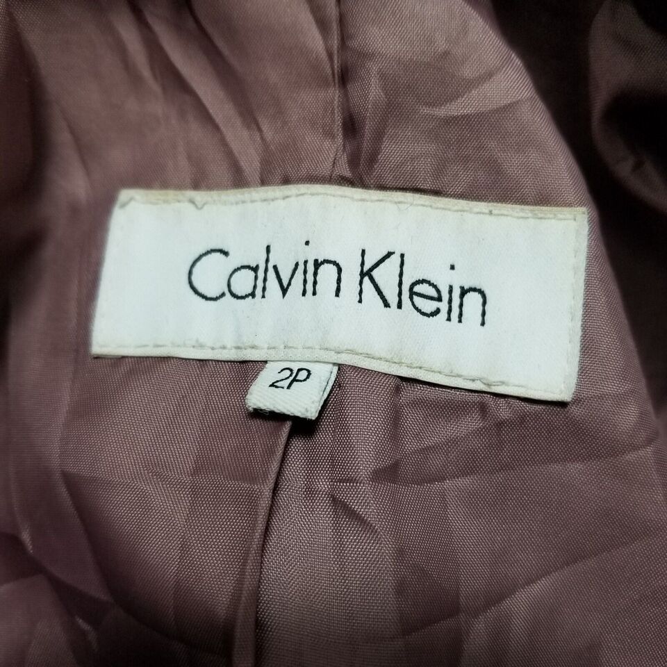 Calvin Klein Calvin Klein Coat Womens 2P Pockets Buttons Wool Jacket Size ONE SIZE - 6 Thumbnail