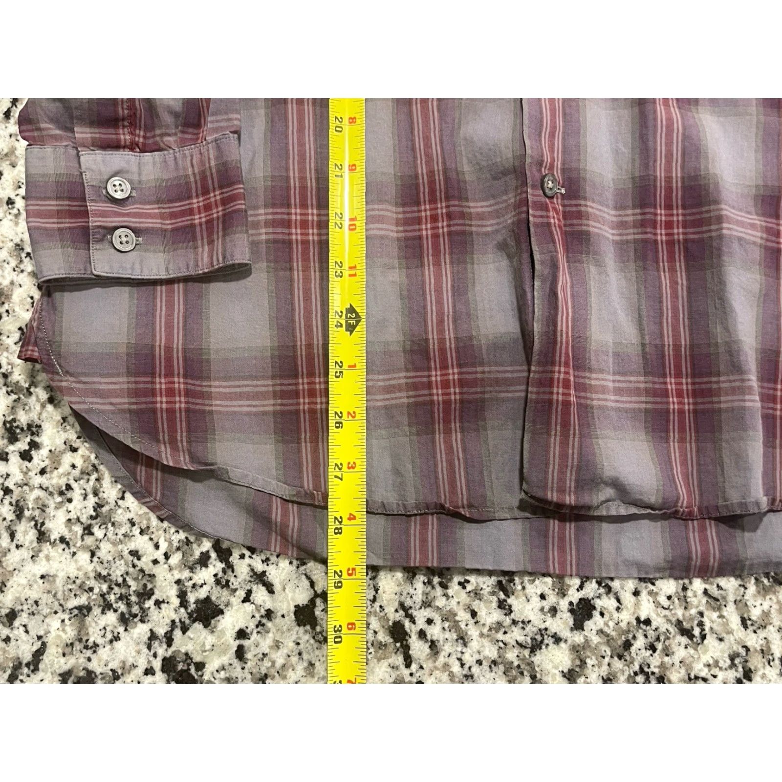 John Varvatos John Varvatos Shirt Red Plaid Button-Up Long Sleeve Mens Medium Size US M / EU 48-50 / 2 - 3 Thumbnail