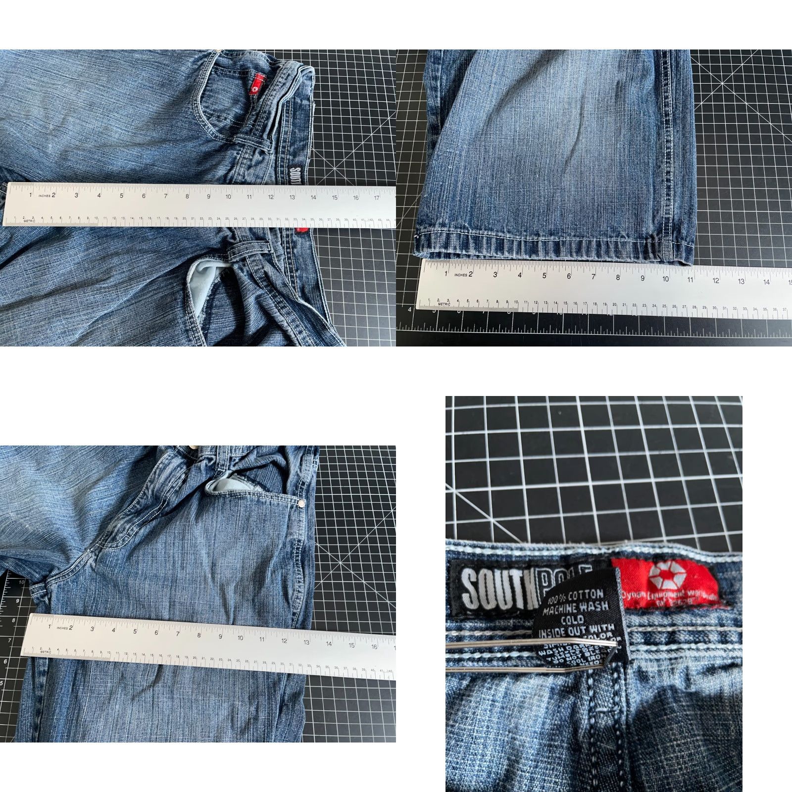 Southpole Southpole Bermuda Shorts Men 29 x 18 Blue Denim Baggy Fit Vintage Y2K Jorts Size US 29 - 8 Thumbnail