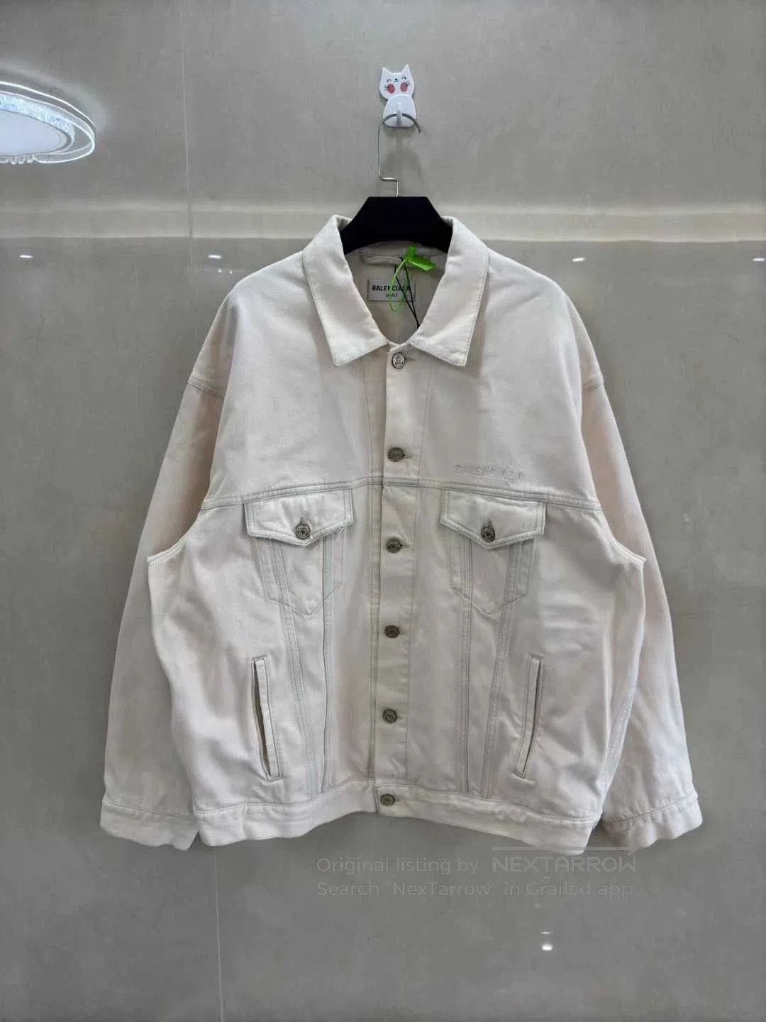 Balenciaga Balenciaga Logo Embroidered Denim Jacket. Size US XS / EU 42 / 0 - 1 Thumbnail