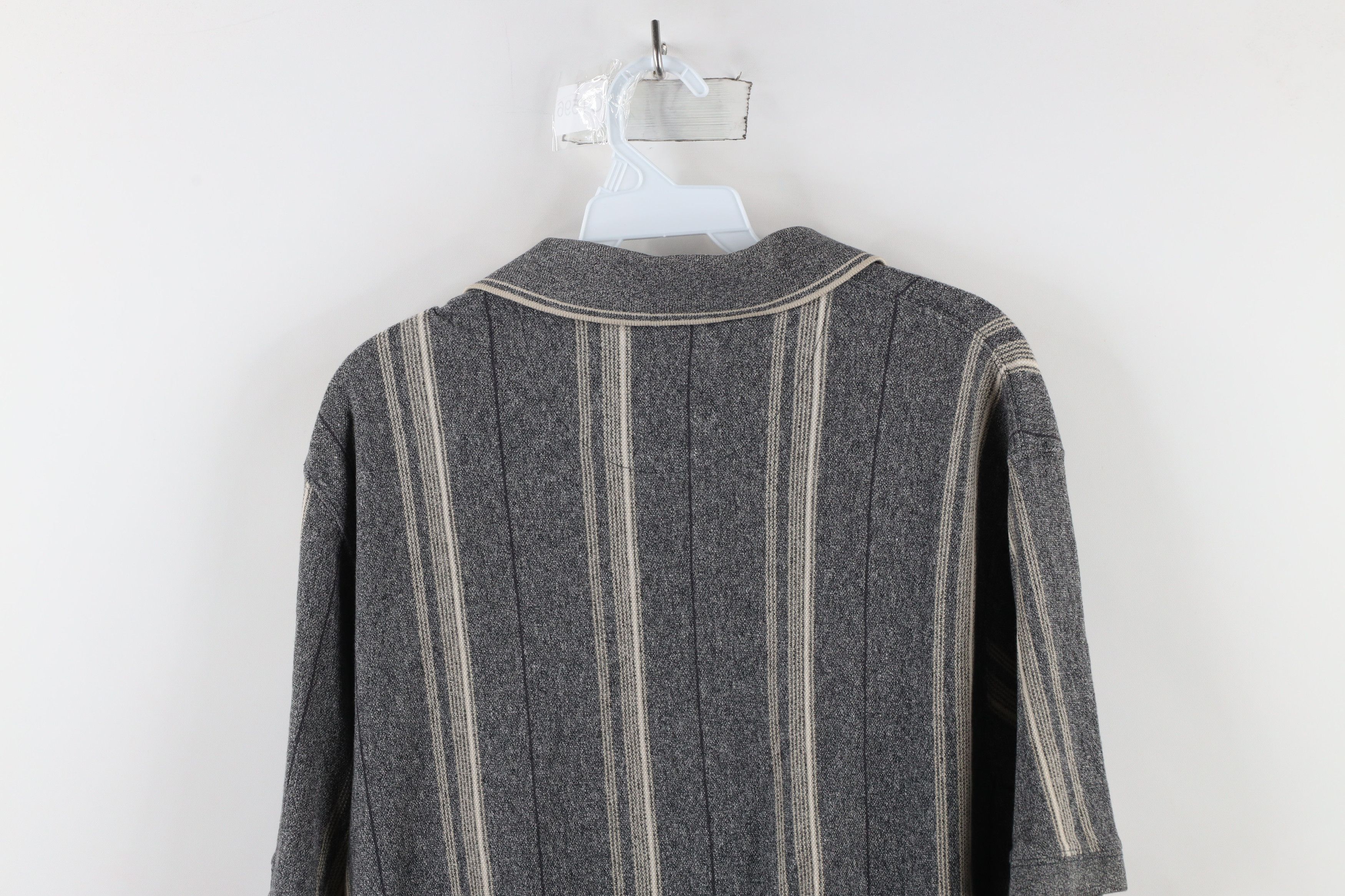 Vintage Vintage 90s Streetwear Striped Knit Collared Polo Shirt Size US M / EU 48-50 / 2 - 10 Thumbnail