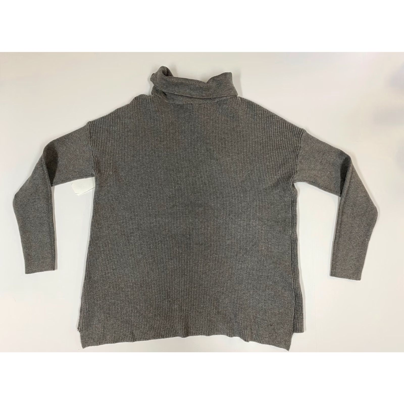 Vintage devotion by cyrus Womens Sweater Turtleneck Dolman Sleeve Pullover Gray XS Small Regular Size S Modern Knit Sleeves Long Button Pattern Solid Size S / US 4 / IT 40 - 5 Thumbnail