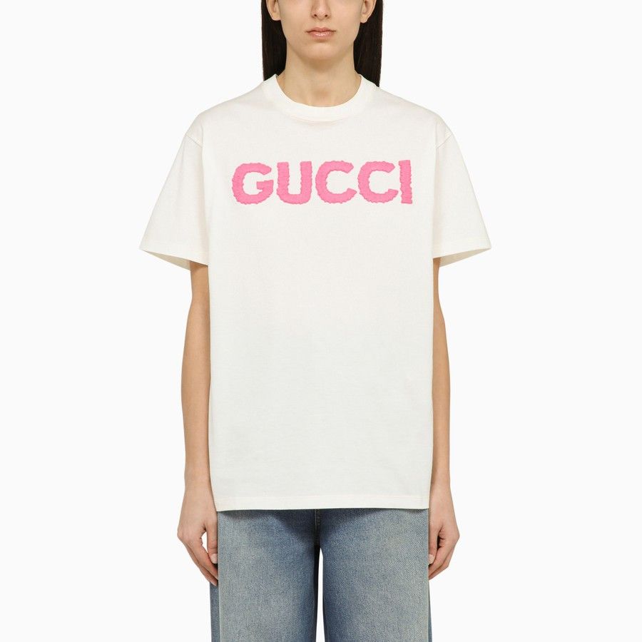 image of Gucci O1D2Blof0124 T-Shirt In Yellow, Women's (Size 2XS)