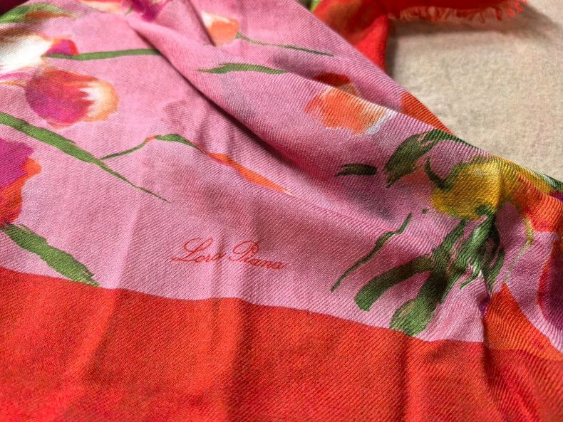 Loro Piana LORO PIANA Silk velvet printed shawl Size ONE SIZE - 4 Thumbnail