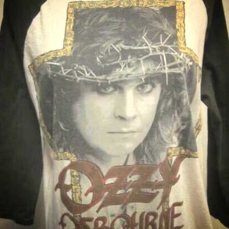 Vintage VINTAGE Ozzy Osbourne Raglan Tour T-Shirt Long Sleeve M White 80S Old Vintage Shirt Mens XS?? Size US M / EU 48-50 / 2 - 2 Thumbnail