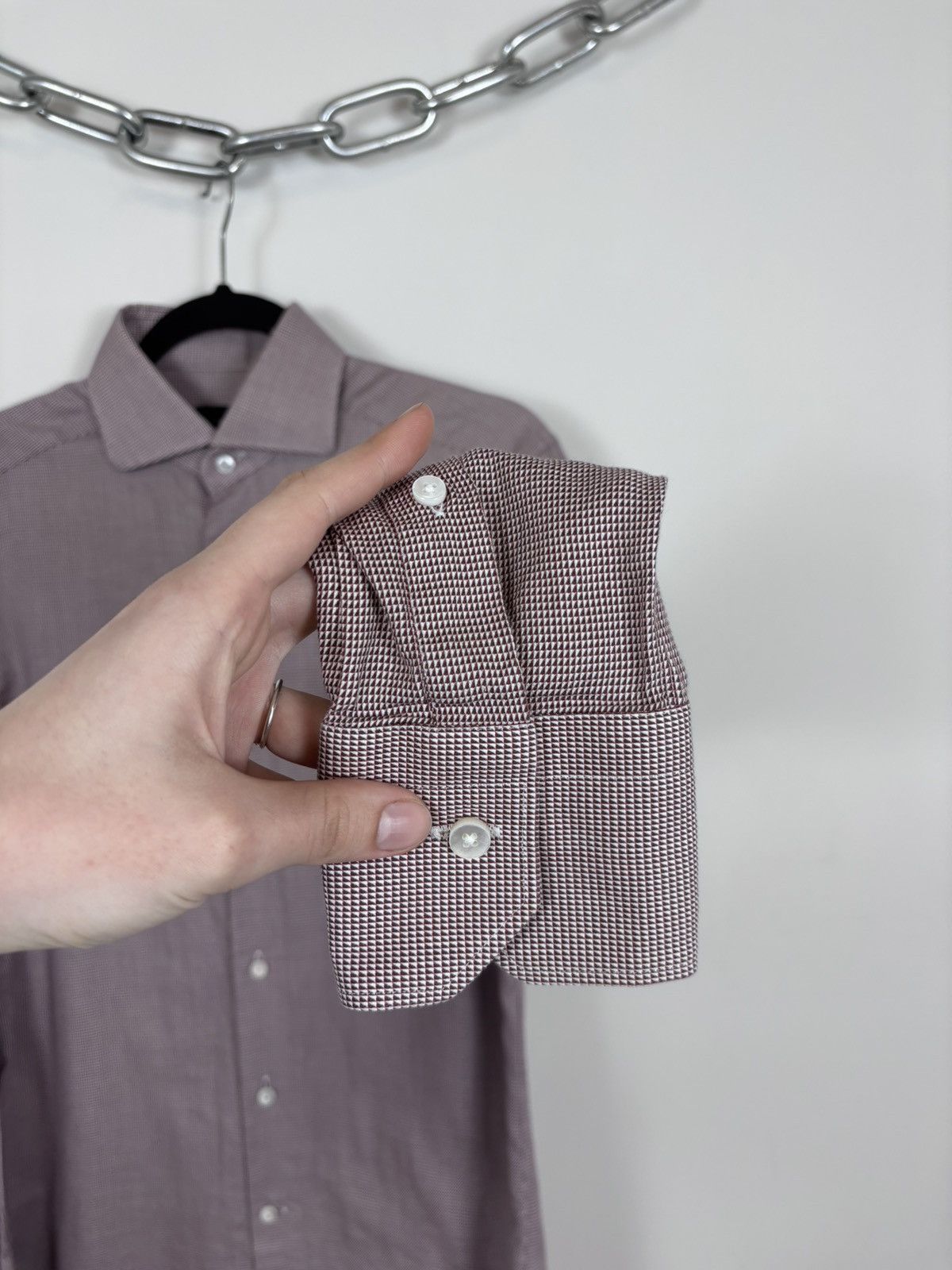 Ermenegildo Zegna Ermenegildo Zegna Men’s Tailored Fit Button Up Dress Shirt Size US M / EU 48-50 / 2 - 9 Thumbnail
