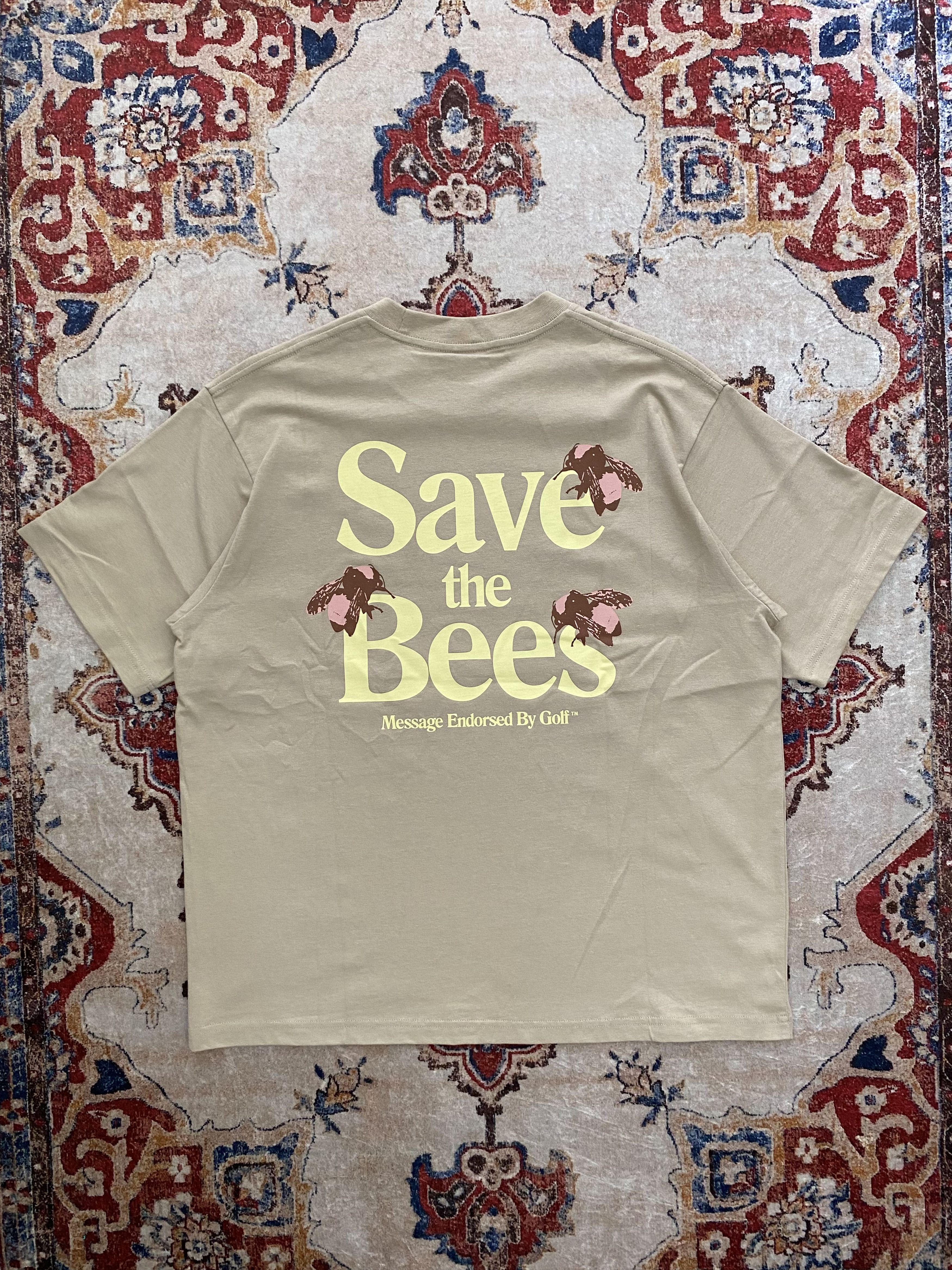 Golf Wang Golf Wang Save the Bees Tee - Sand Size US M / EU 48-50 / 2 - 1 Thumbnail