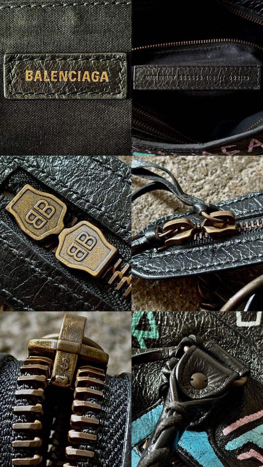Balenciaga Balenciaga - Demna - 2017 Classic City Graffiti Lambskin Bag Size ONE SIZE - 25 Thumbnail