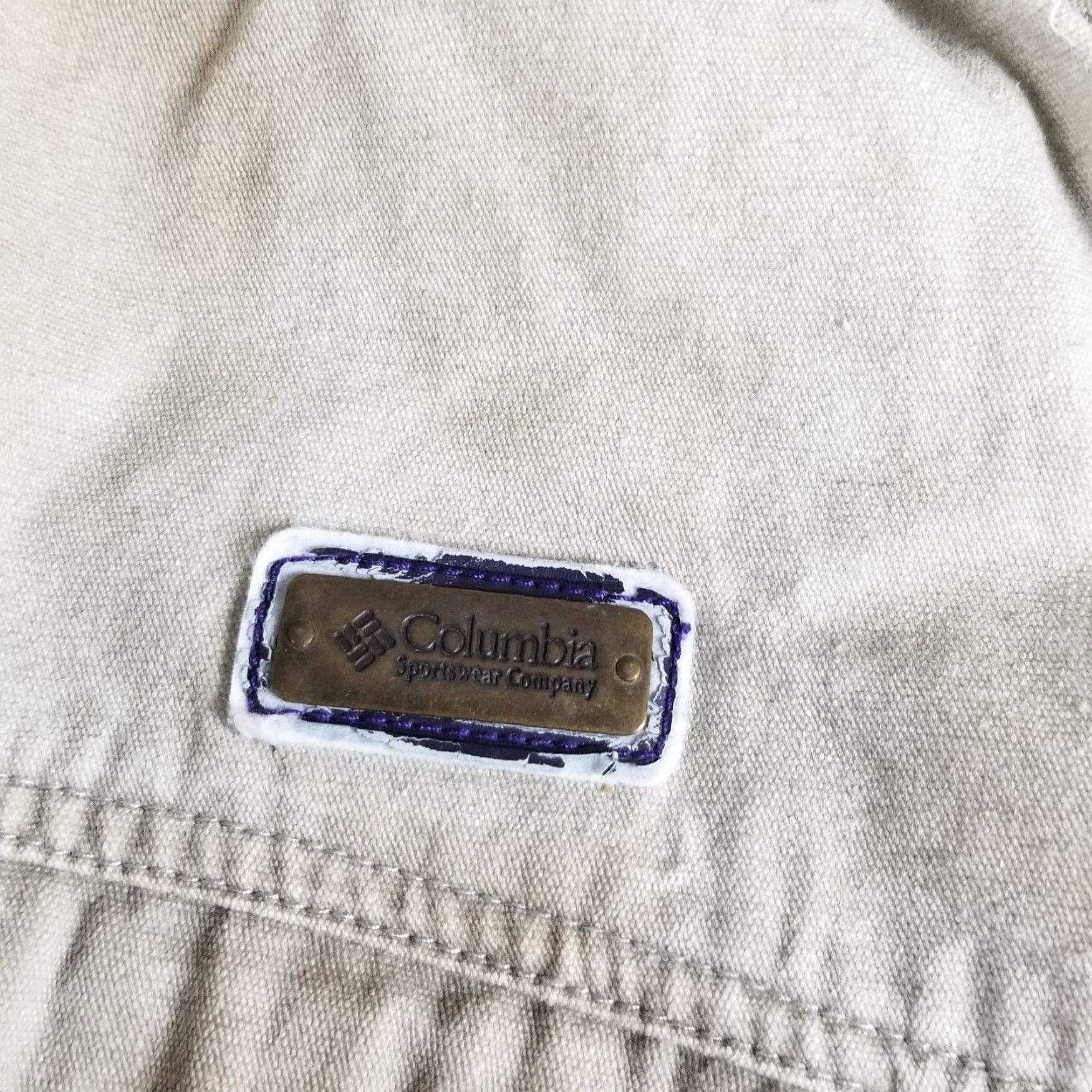 Vintage VINTAGE Columbia Work Jacket Coat - Canvas, Lined, Full Zip - Adult XL - Beige - 90s Aztec Western Hunting Style Men Size US XL / EU 56 / 4 - 2 Thumbnail
