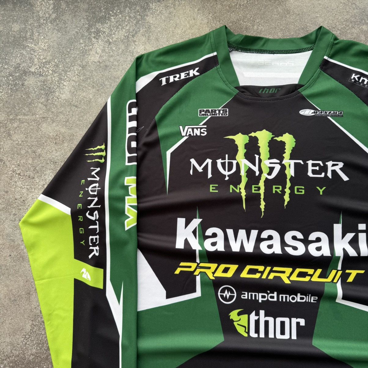 Hypebeast Kawasaki Monster Energy Vintage Y2K Racing Jersey Size US L / EU 52-54 / 3 - 4 Thumbnail