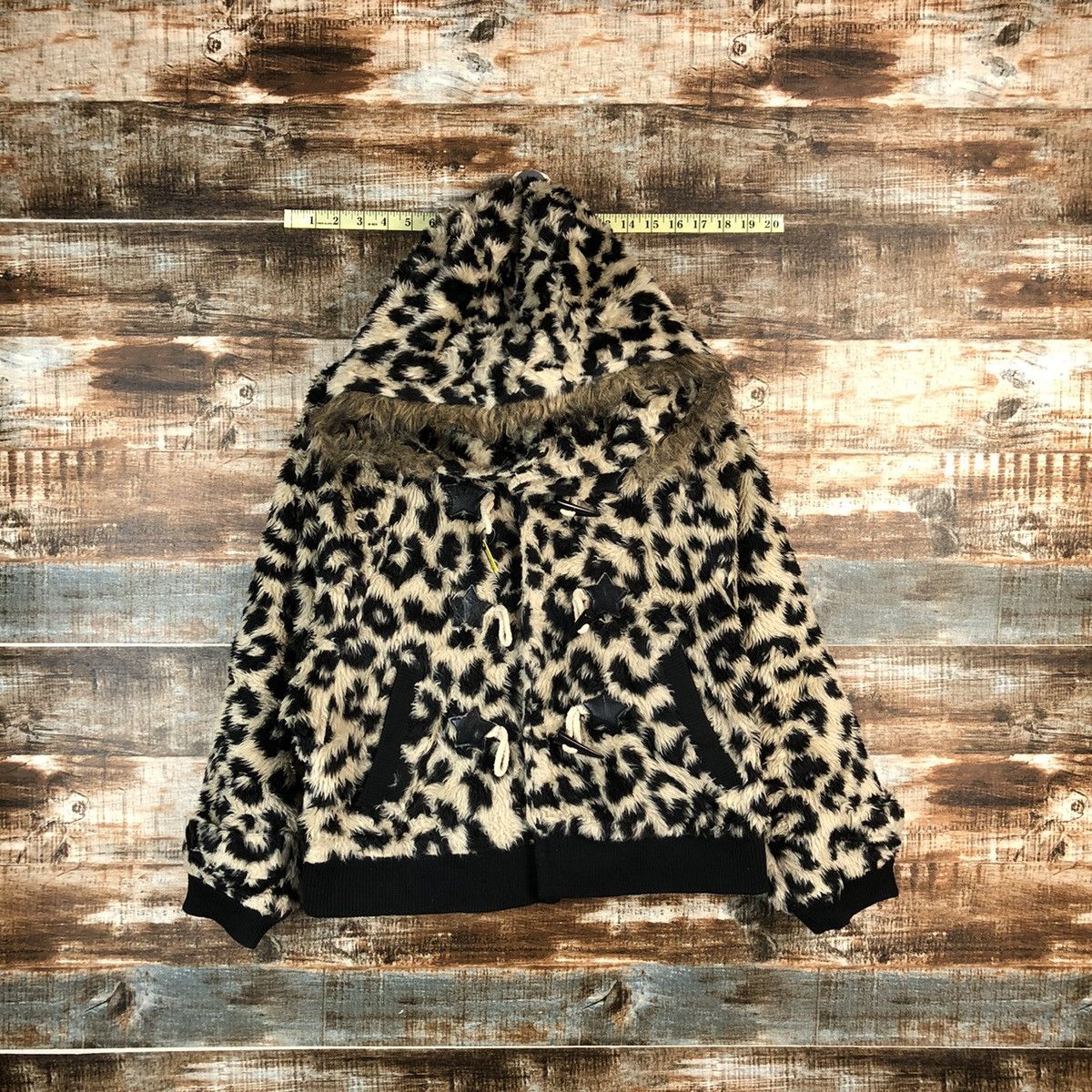 Japanese Brand World Wide Love Leopard cheetah tiger design Hoodie #A2254 Size S / US 4 / IT 40 - 1 Thumbnail