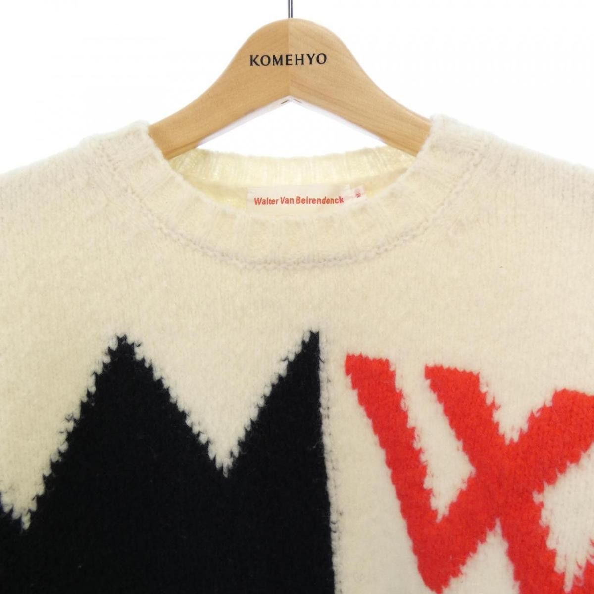 Walter Van Beirendonck Walter Van Beirendonck Printed Knit Pullover Sweater White M Size US M / EU 48-50 / 2 - 5 Thumbnail