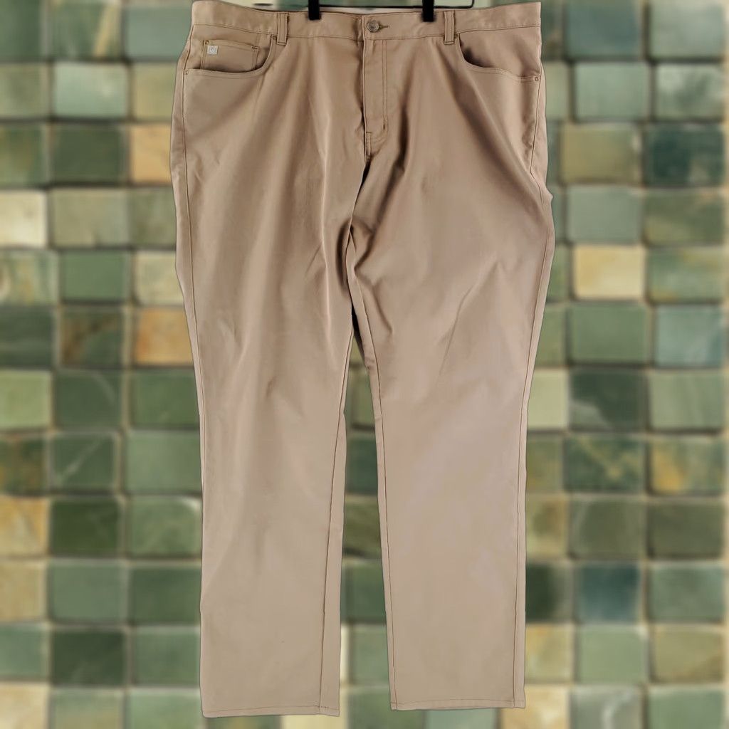 Peter Millar Peter Millar Pants Chino Brown 43x32 Regular Mens 42x32 EB66 Performance Brown Size US 43 - 1 Thumbnail