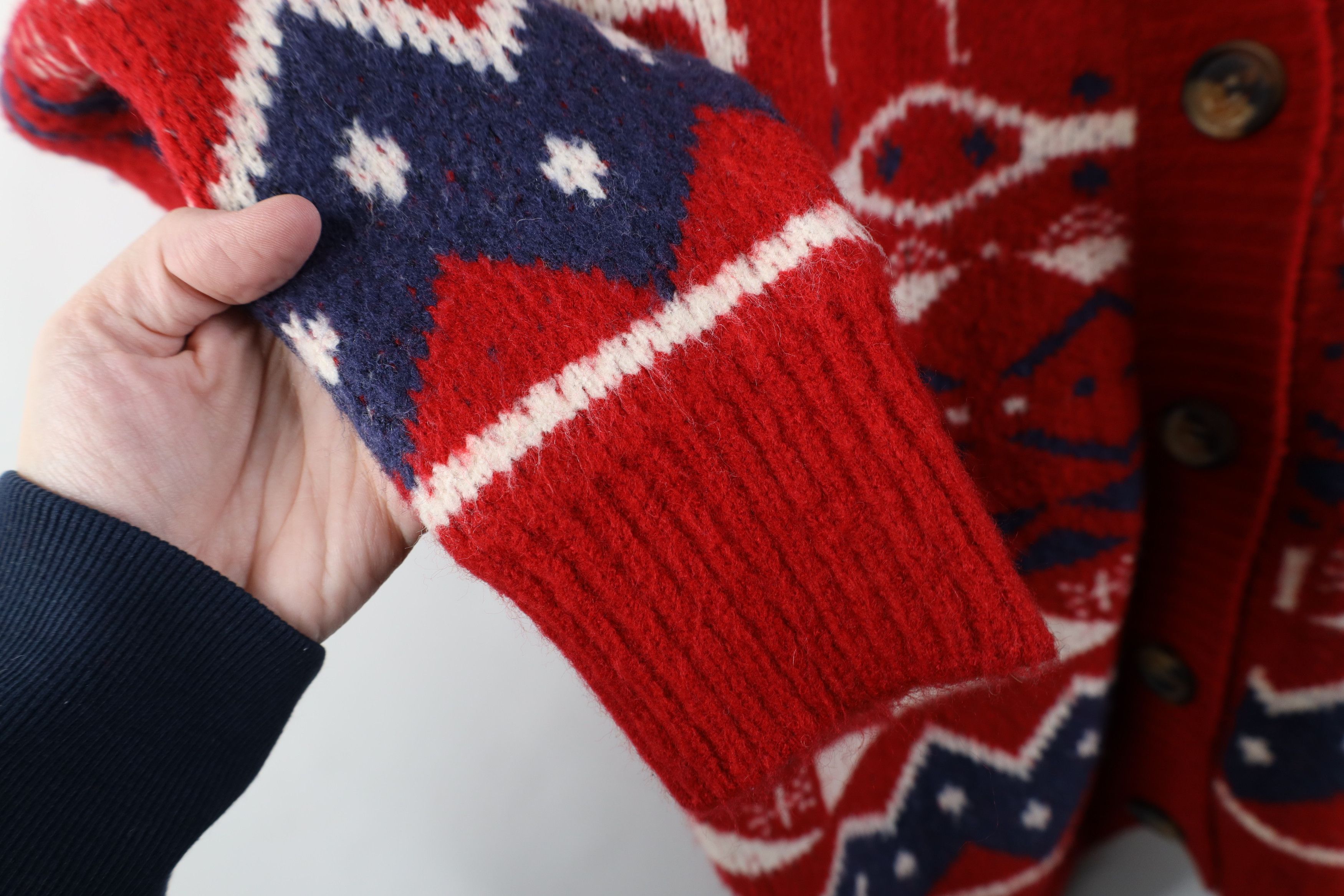 Vintage Vintage 90s Y2K Streetwear Reindeer Cardigan Sweater Size XXL / US 16-18 / IT 52-54 - 6 Thumbnail