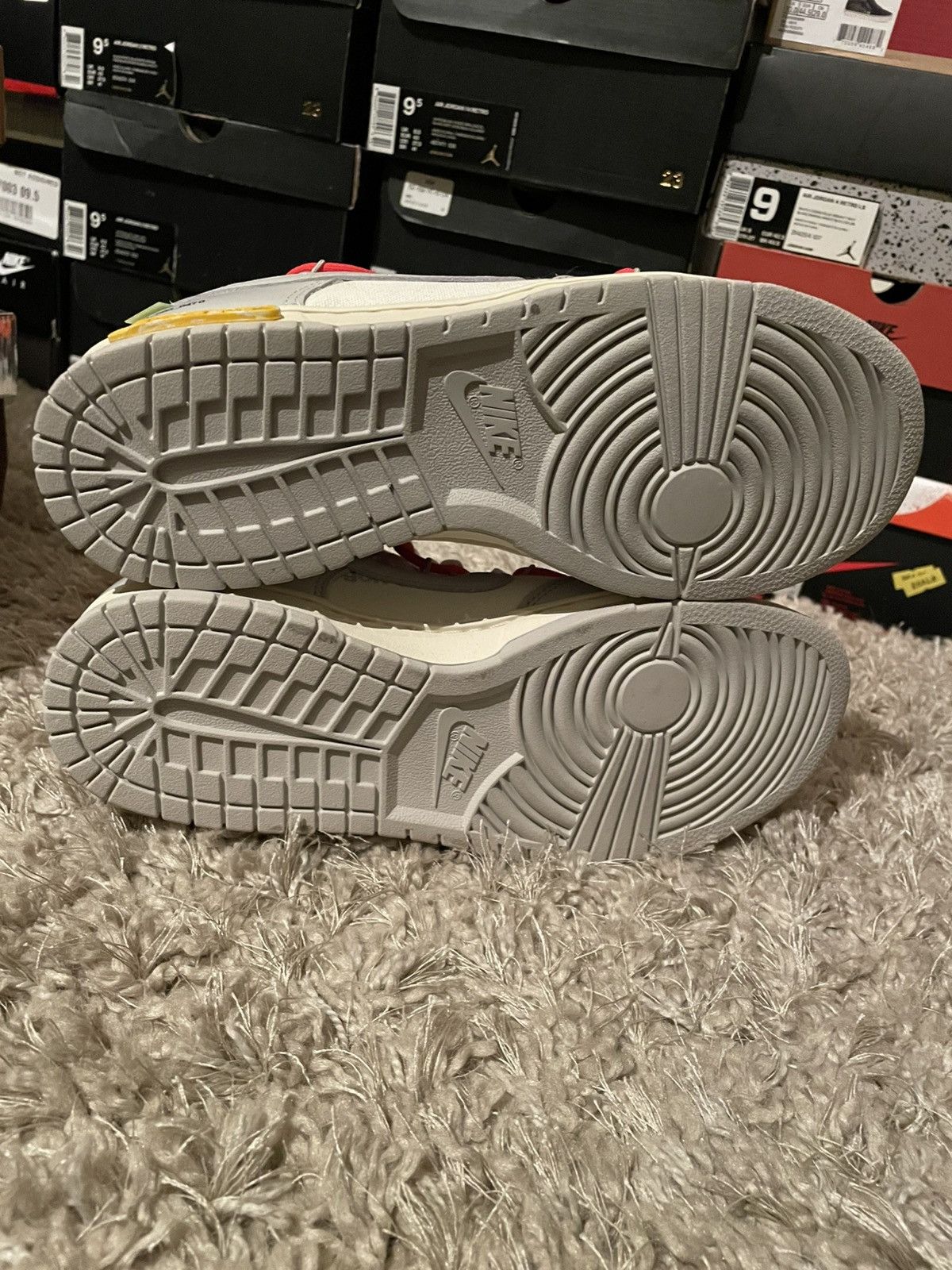 Nike × Off-White Off White x Nike Dunk Low Lot 6 Size US 9.5 / EU 42-43 - 10 Thumbnail