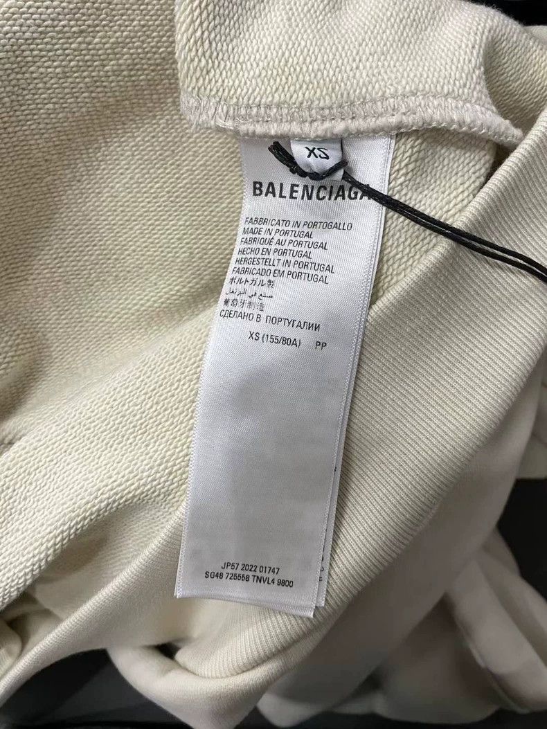 Balenciaga Balenciaga Beige embroidered logo hoodie Size US XS / EU 42 / 0 - 7 Thumbnail
