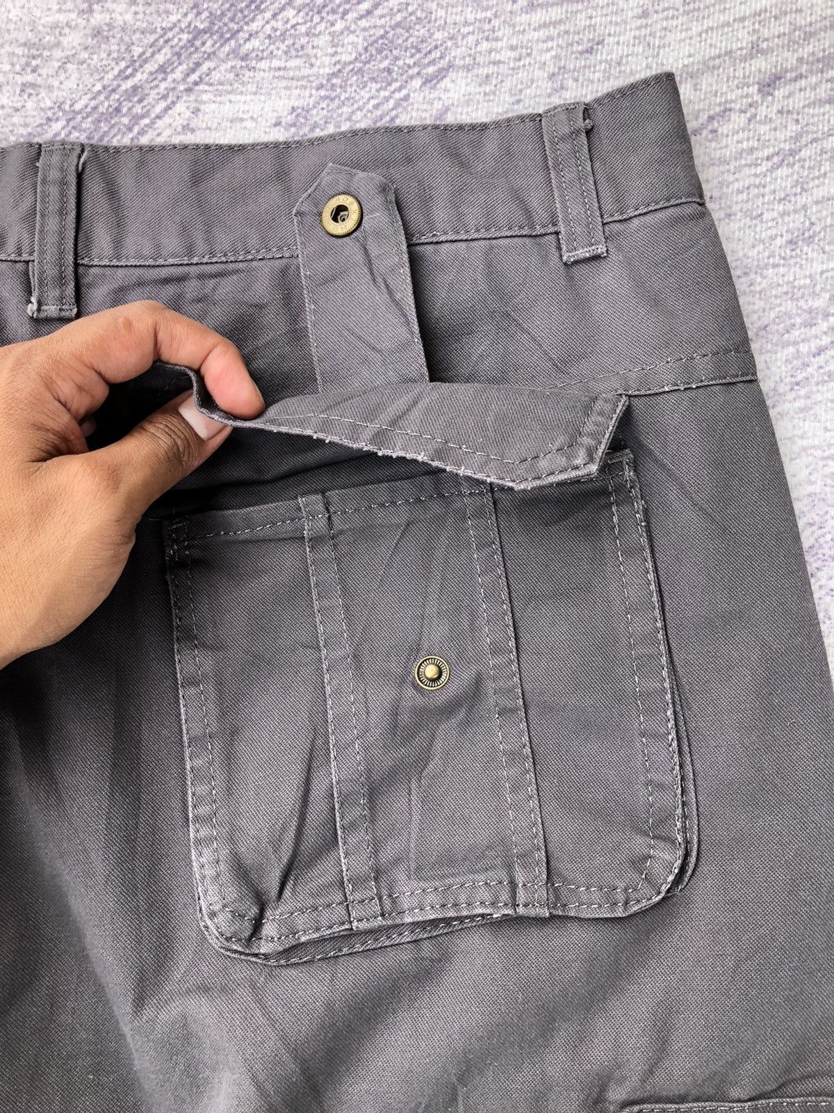 Designer × Vintage Vintage y2k Grey Military Cargo With 11 Pocket & Zip Size US 36 / EU 52 - 13 Thumbnail