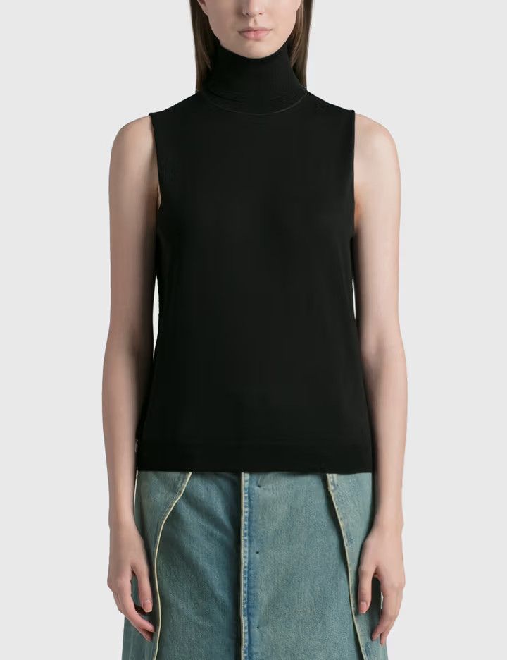 Maison Margiela o1y0625 Turtleneck Sleeveless Sweater in Black Size S / US 4 / IT 40 - 1 Thumbnail