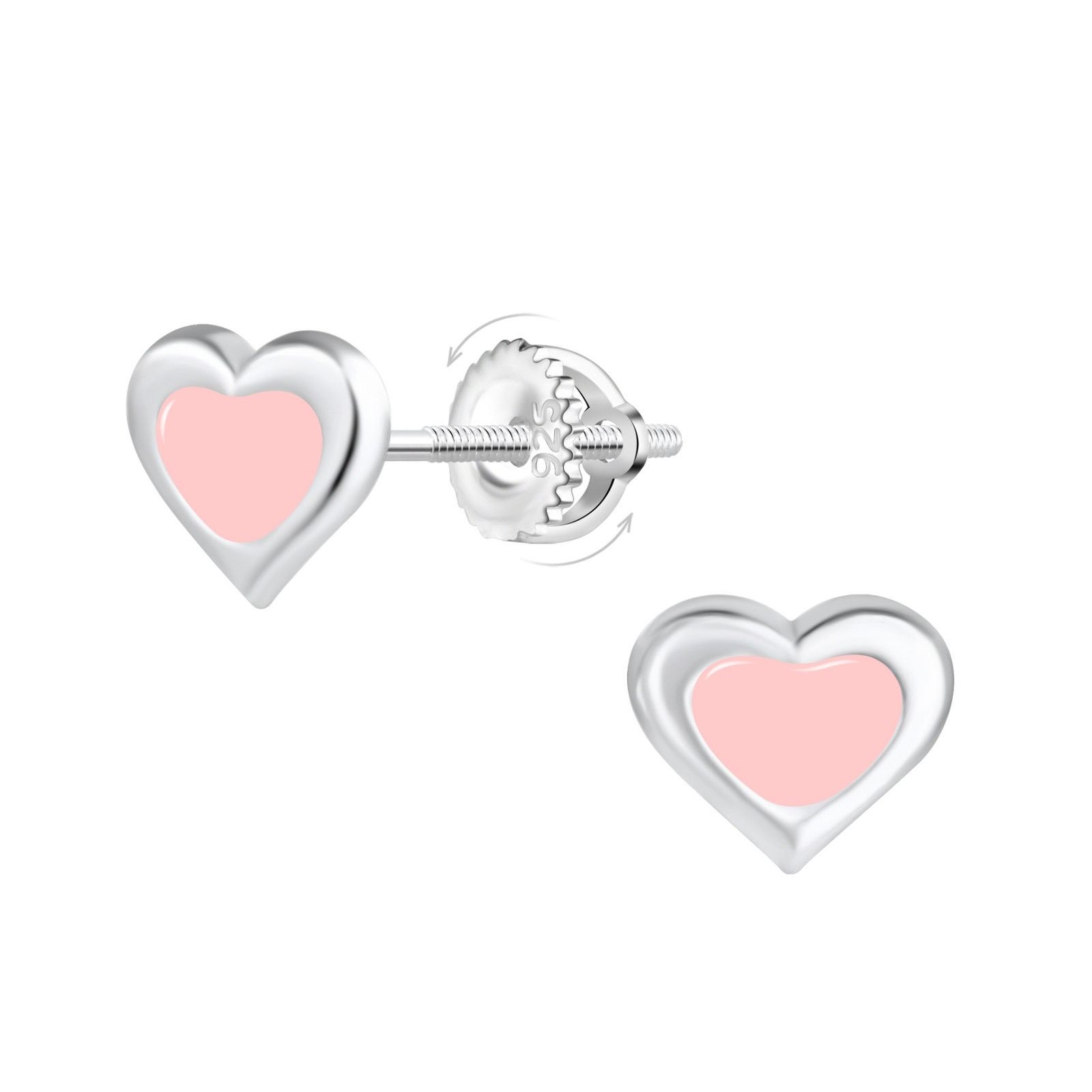 & Other Stories Silver Heart Screw Back Earrings Size ONE SIZE - 1 Preview