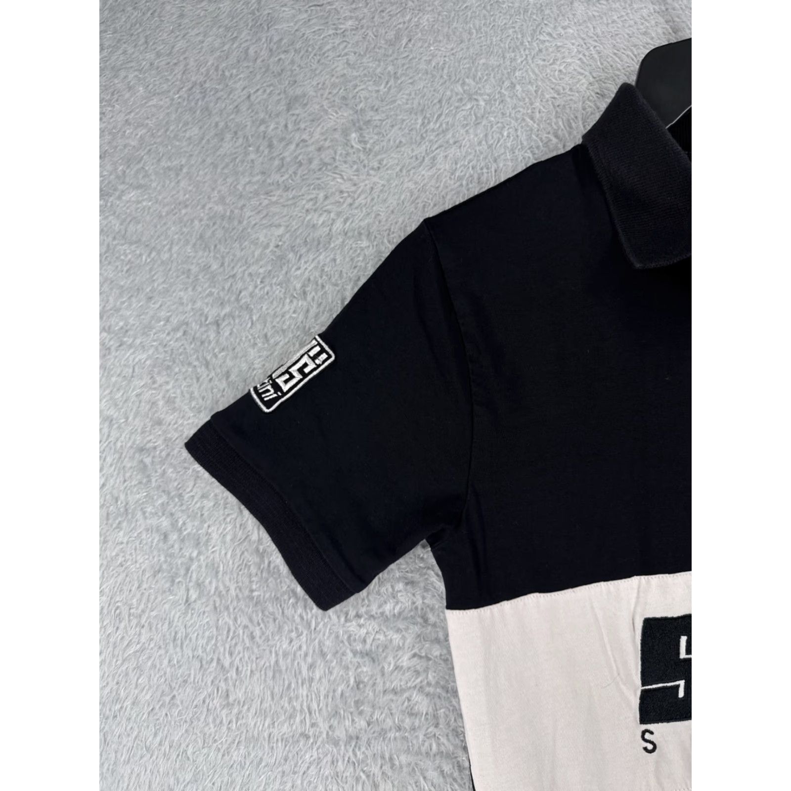 Vintage Santini Polo Shirt Men Small Black White Cycling Gear Cotton Blend Shirt Mens Polo Size US S / EU 44-46 / 1 - 3 Thumbnail