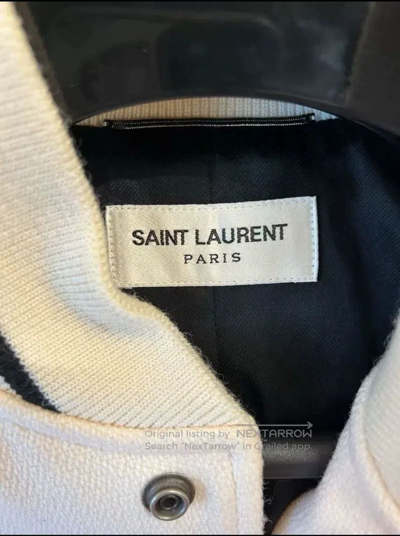 Saint Laurent Paris Saint Laurent Paris White baseball jacket Size US S / EU 44-46 / 1 - 2 Thumbnail