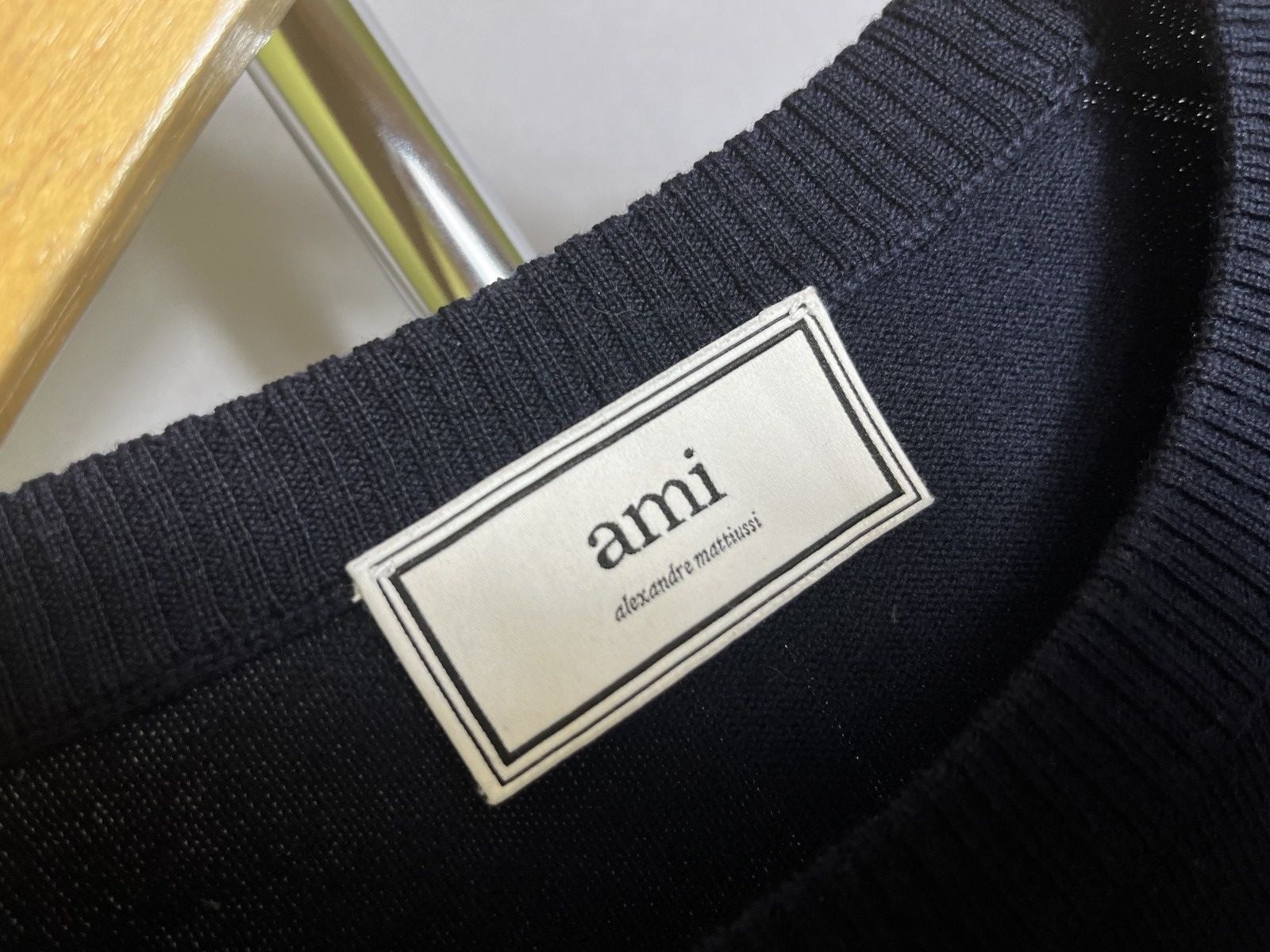 AMI Men's Ami Embroidered Heart Wool Crewneck Knit Sweater Size US L / EU 52-54 / 3 - 4 Thumbnail