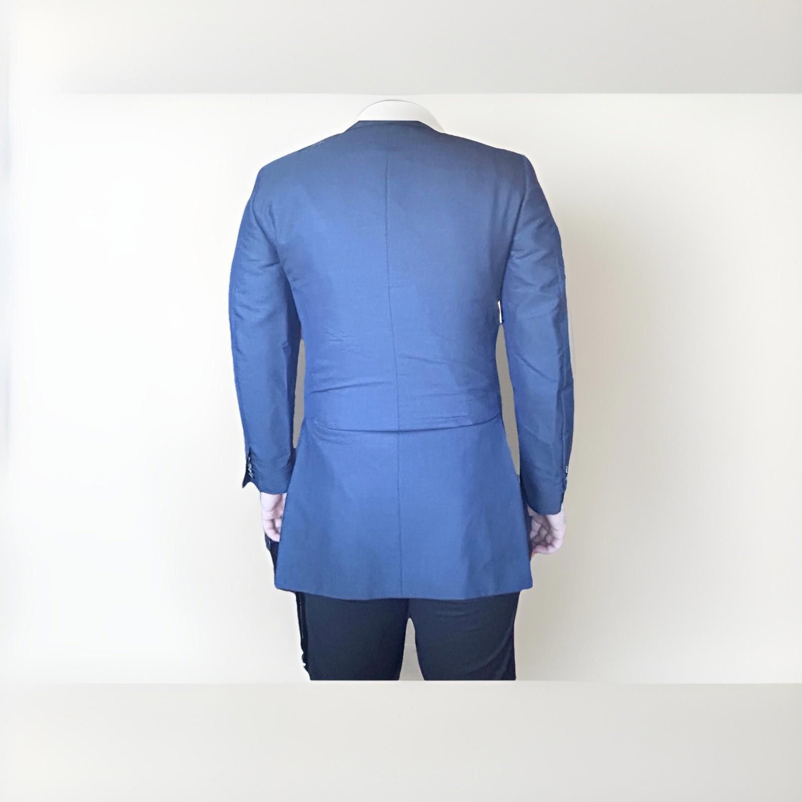 SCABAL Mr. Ned Bespoke Navy Blazer Scabal Finest Mohair Coat 36R Size 36R - 3 Thumbnail
