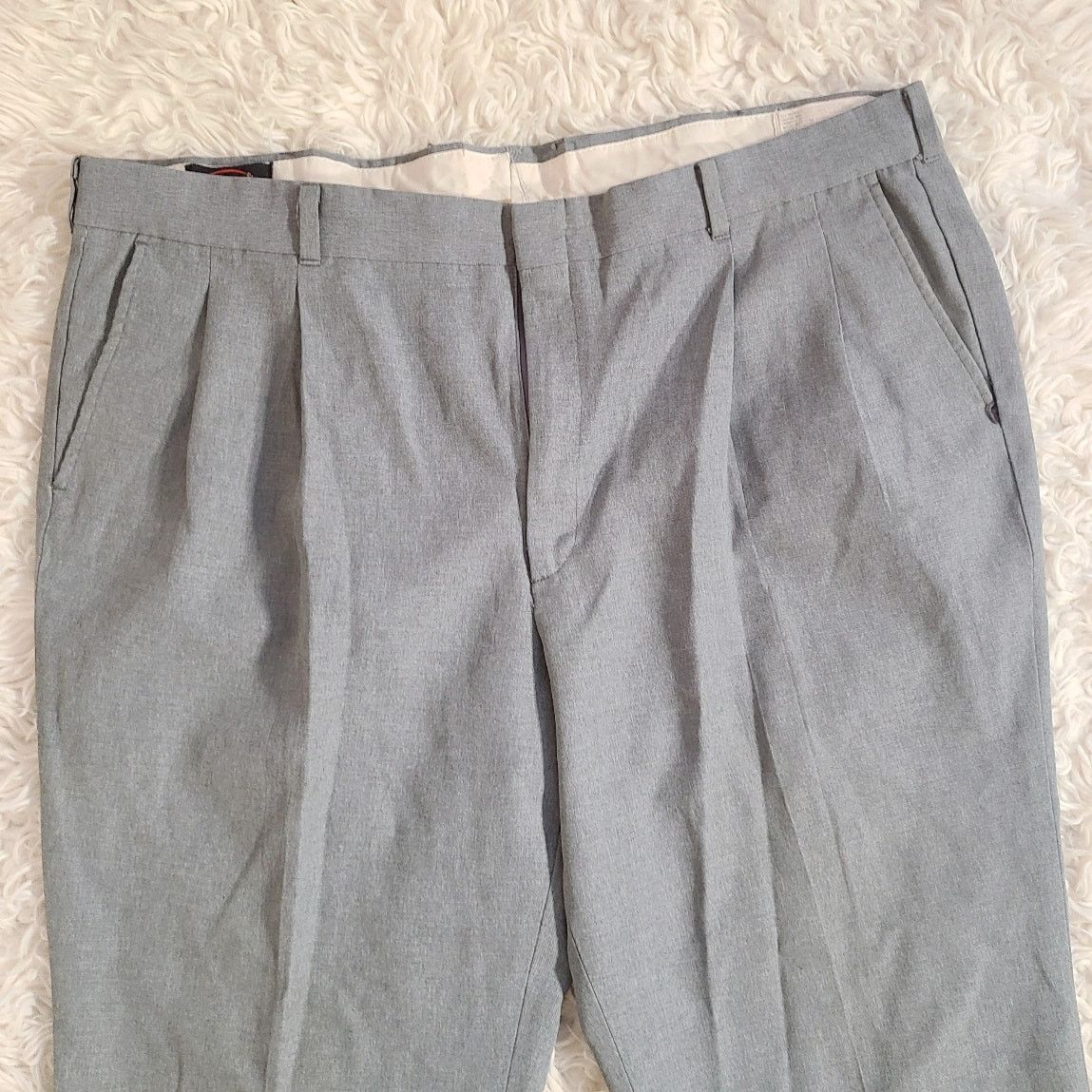 Botany 500 Vintage 80s Botany 500 gray slacks size 42x30 altered Size US 42 / EU 58 - 3 Thumbnail