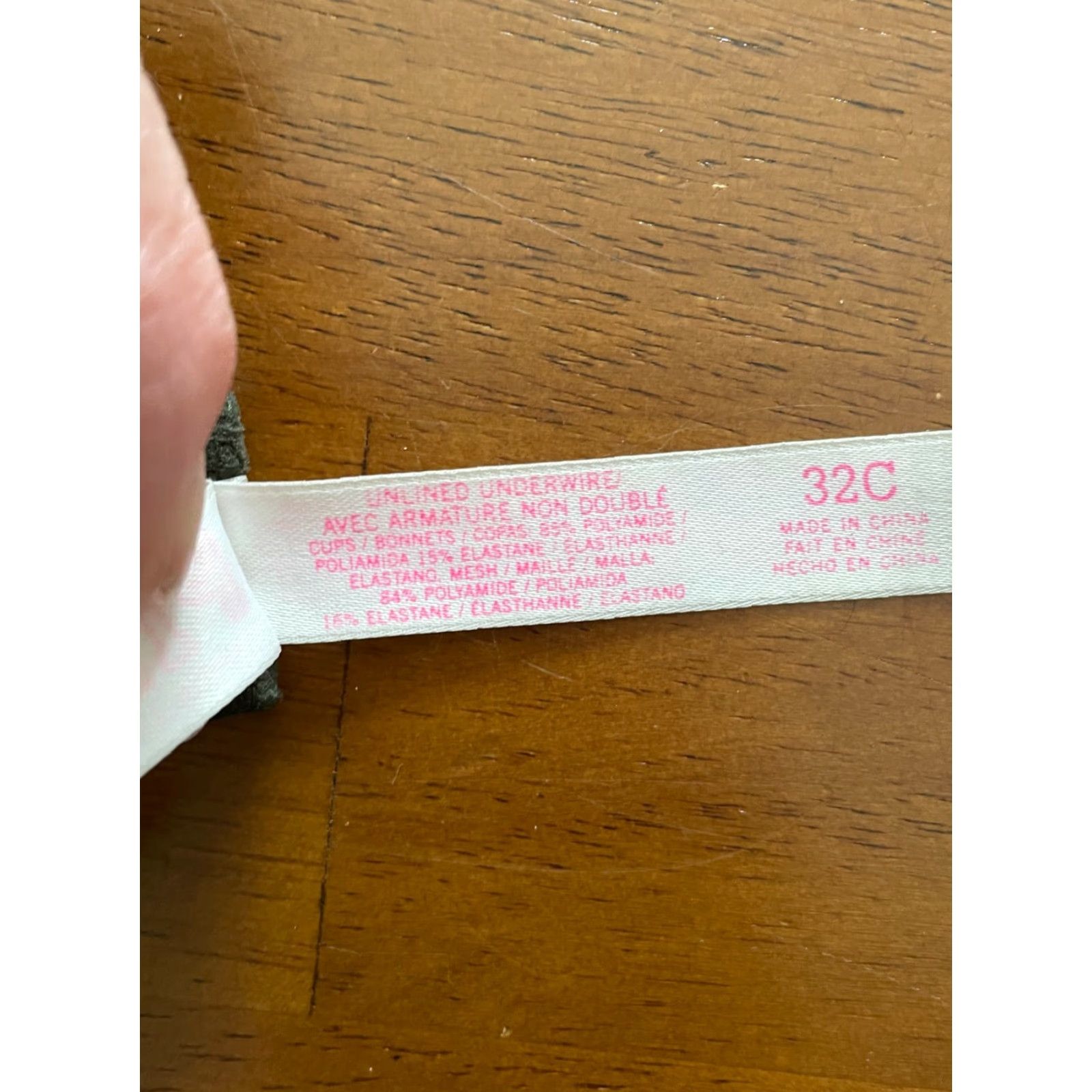 Victoria's Secret Victoria's Secret Pink Bra Unlined Underwire 32C Green Demis Floral Nylon Elastane Womens B Cup Underwire, 34 Band Size ONE SIZE - 5 Thumbnail