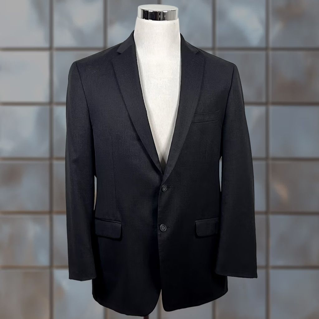 Calvin Klein Calvin Klein Jacket Sport Coat 42R 100% Wool Gray Two-Button Lined Double Vented Mens Reg 42 Dark Gray Size US XS / EU 42 / 0 - 1 Thumbnail